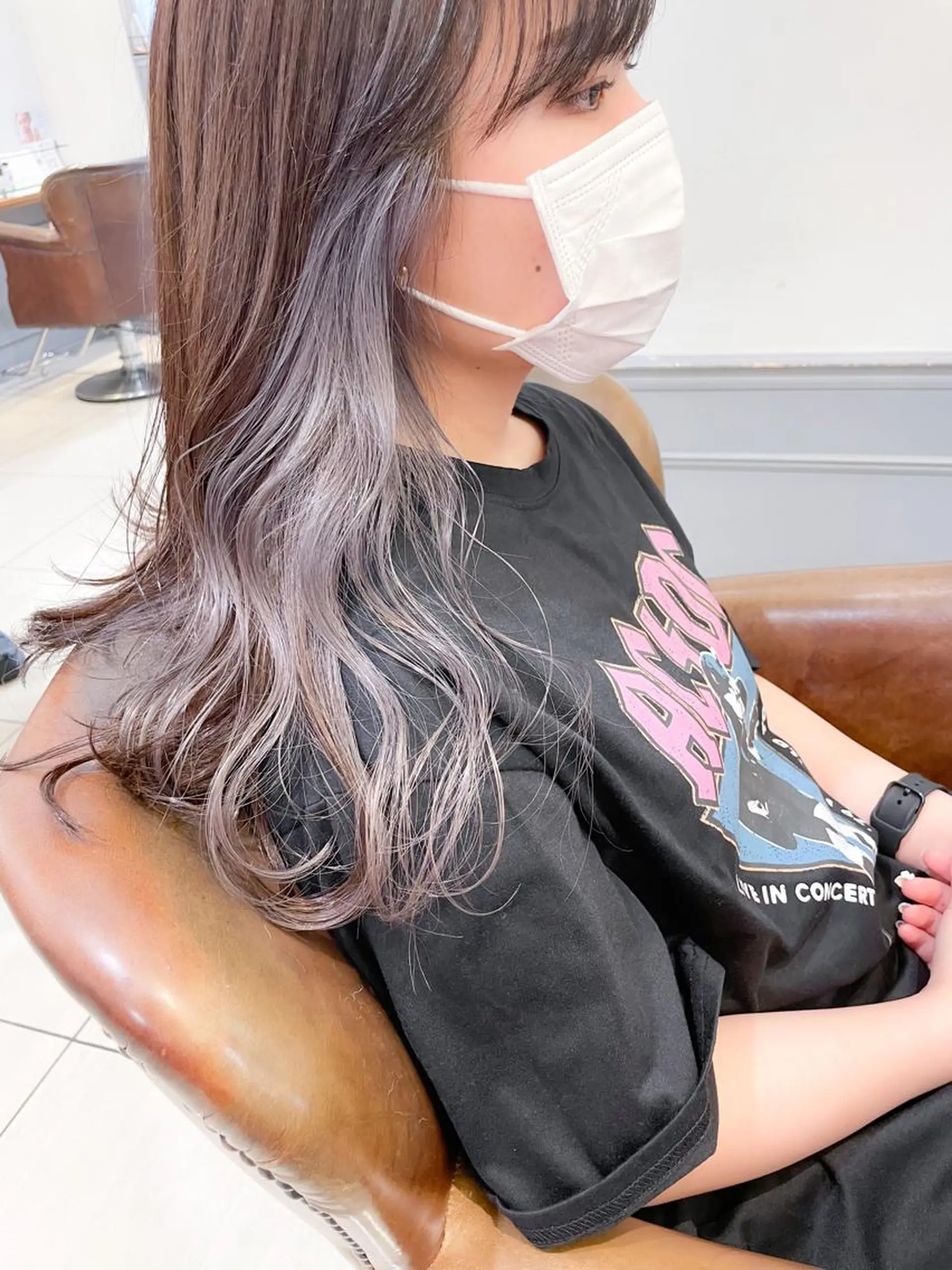セミロング カラー インナーカラー ヘアカラー ✨カラー支持No.1 🧸ワキ カナコ🧸のヘアスタイル