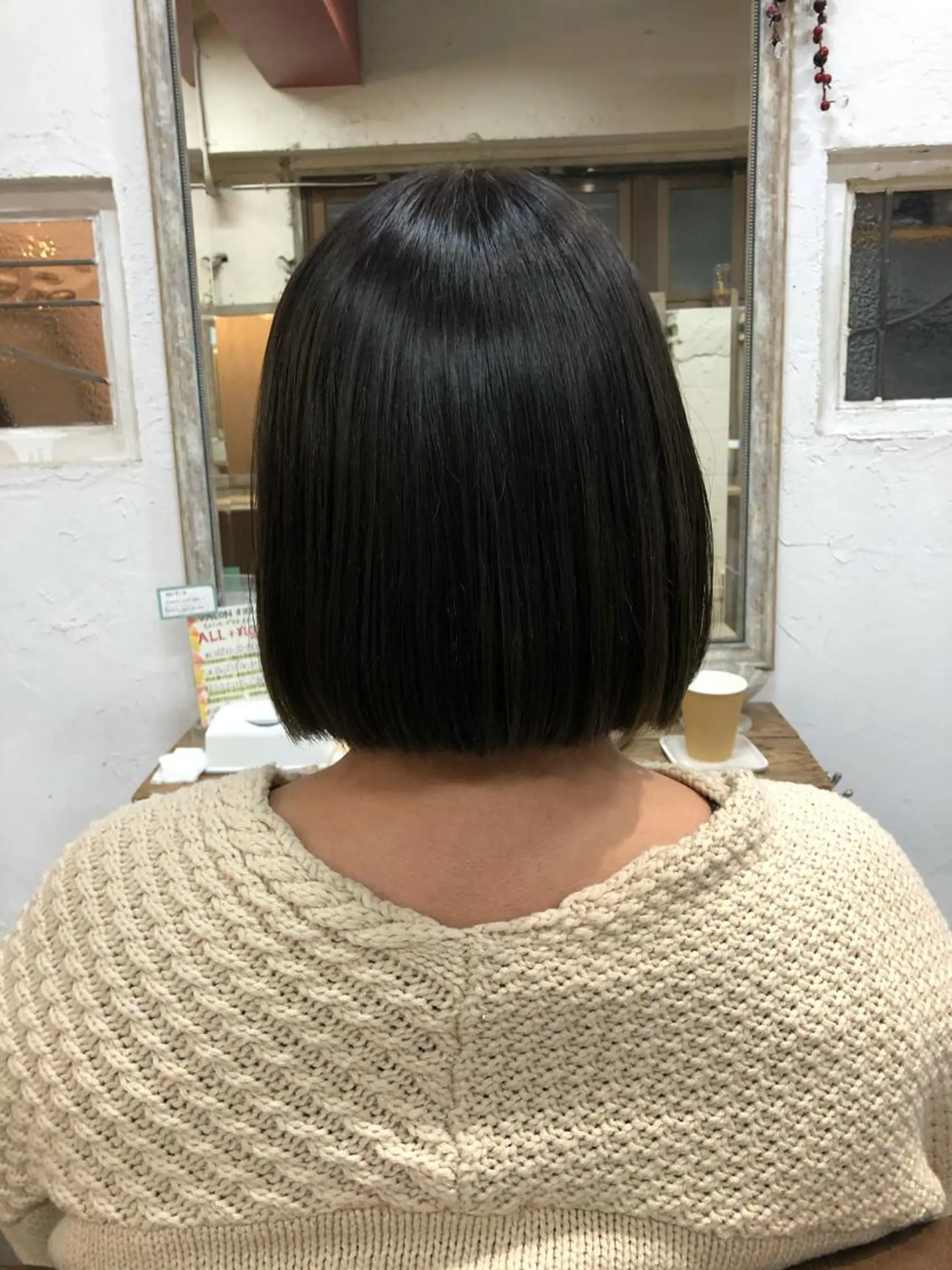 ショート ワンレンボブ ボブ 桐原 竜也のヘアスタイル