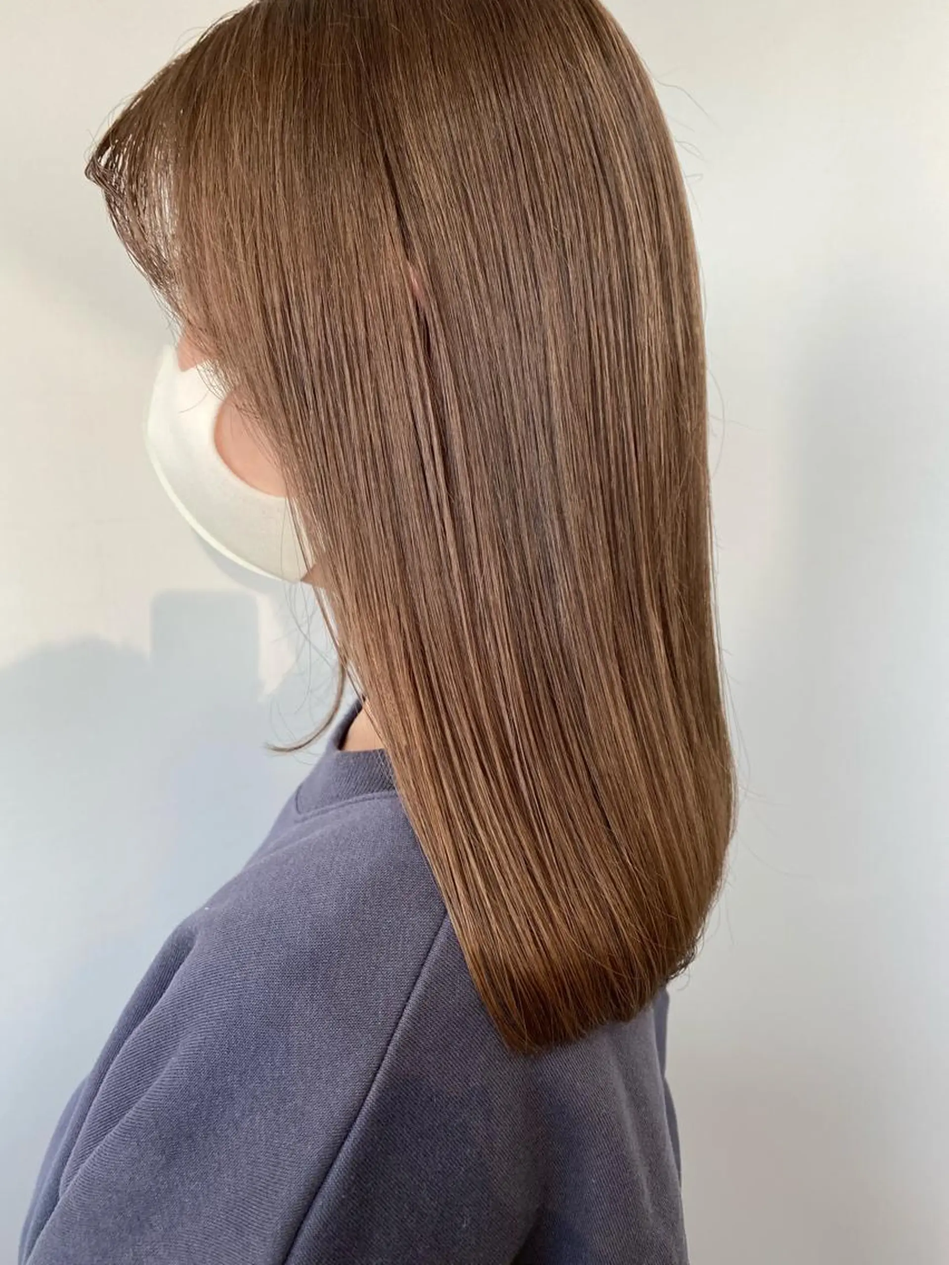 セミロング カラー ヘアアレンジ ベージュカラー ブリーチ 透明感カラー トリートメント fit stand /HIIRAGIのヘアスタイル