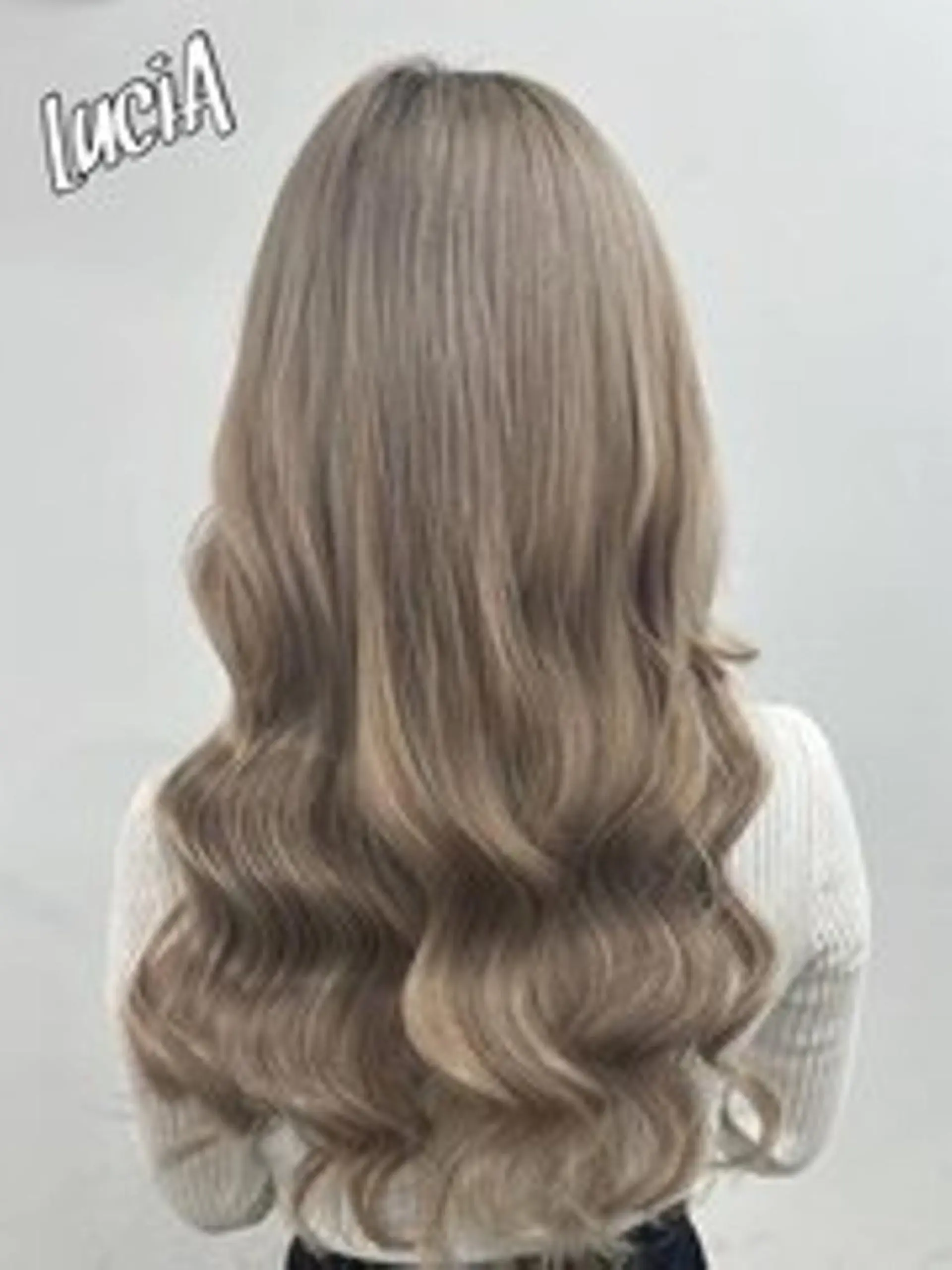 ヘアアレンジ ロング カラー シールエクステ 黒髪 ブリーチ デザインカラー ダブルカラー MISAKIエクステ ブリーチ\5900のヘアスタイル