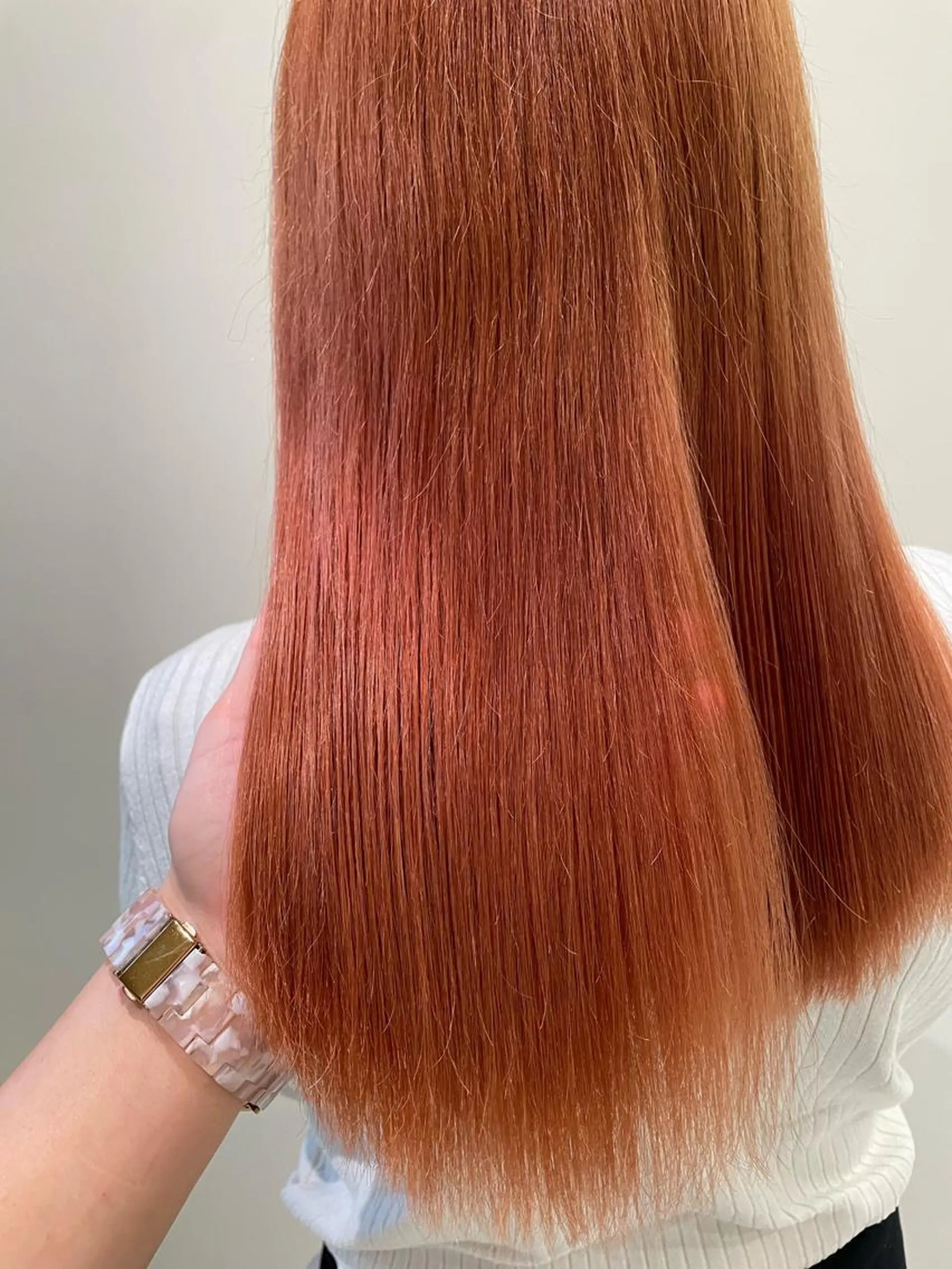 ロング カラー ブリーチ オレンジ ボブ/インナーカラー /眉毛/Miyuのヘアスタイル