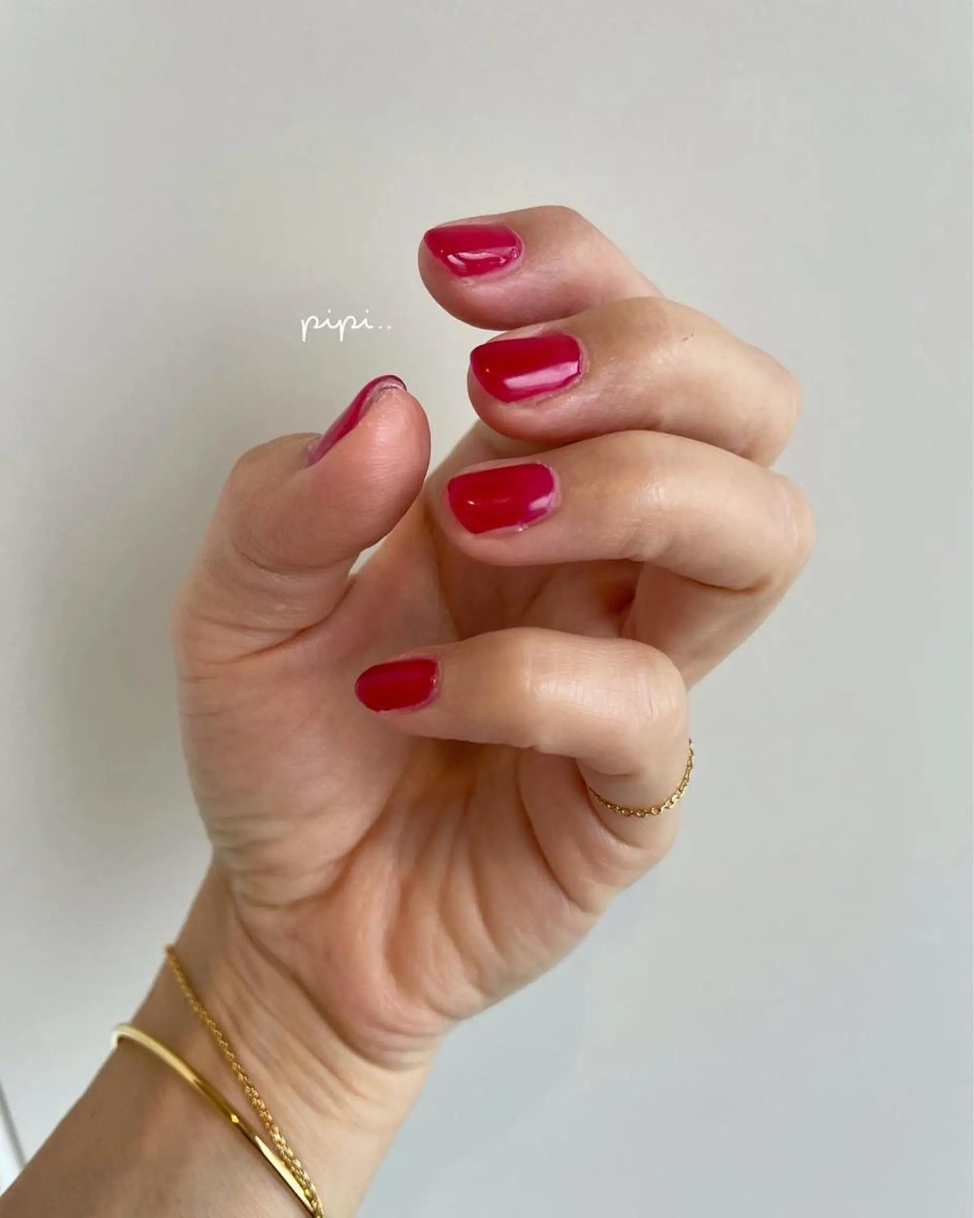 ショート ネイル ボルドー ワンカラーネイル pipi..所属・pipi ..のネイルデザイン