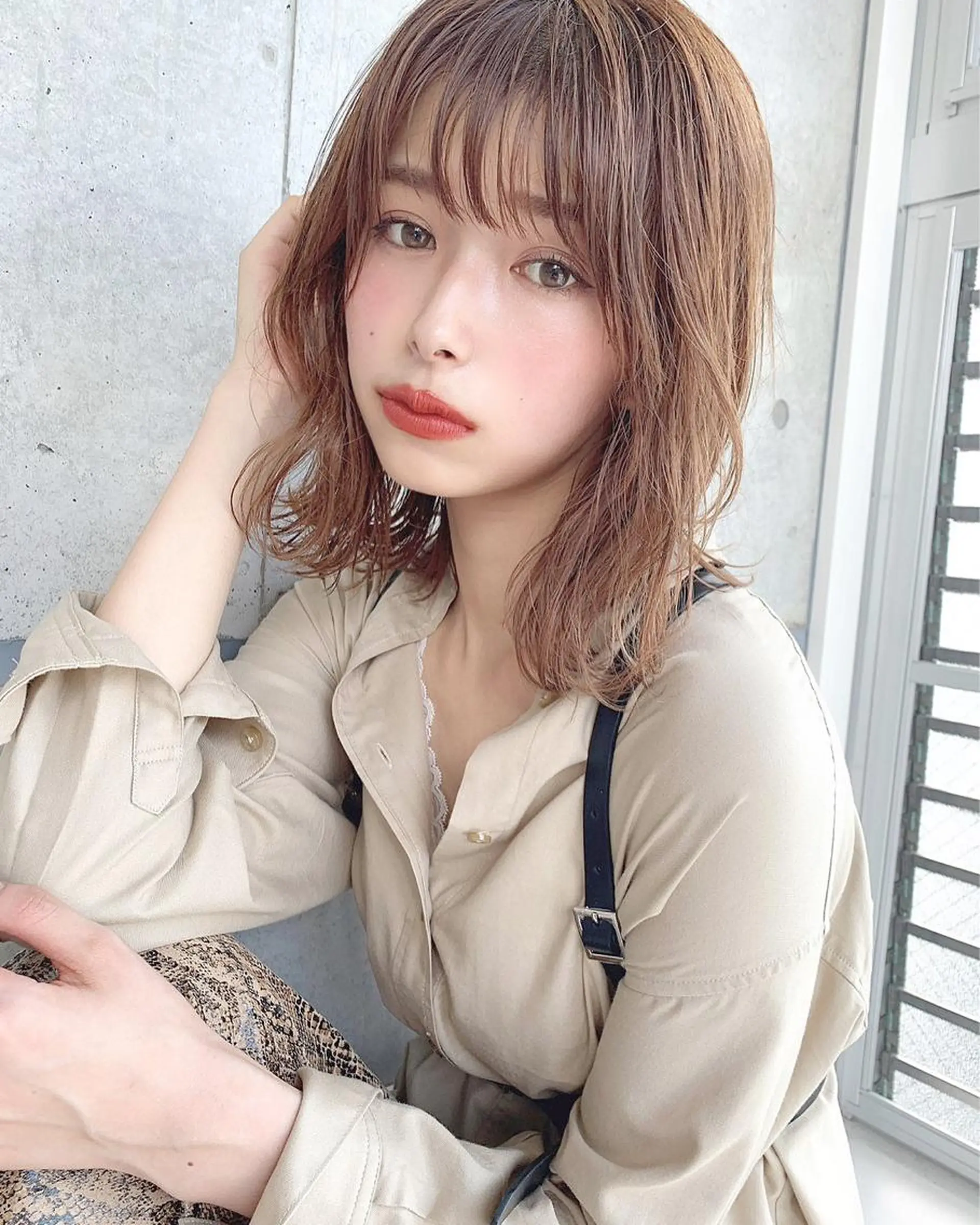 ミディアム カラー ヘアアレンジ ヘアカラー トリートメント ヘッドスパ ヘアセット 💞あざと可愛い💞 児玉大地のヘアスタイル