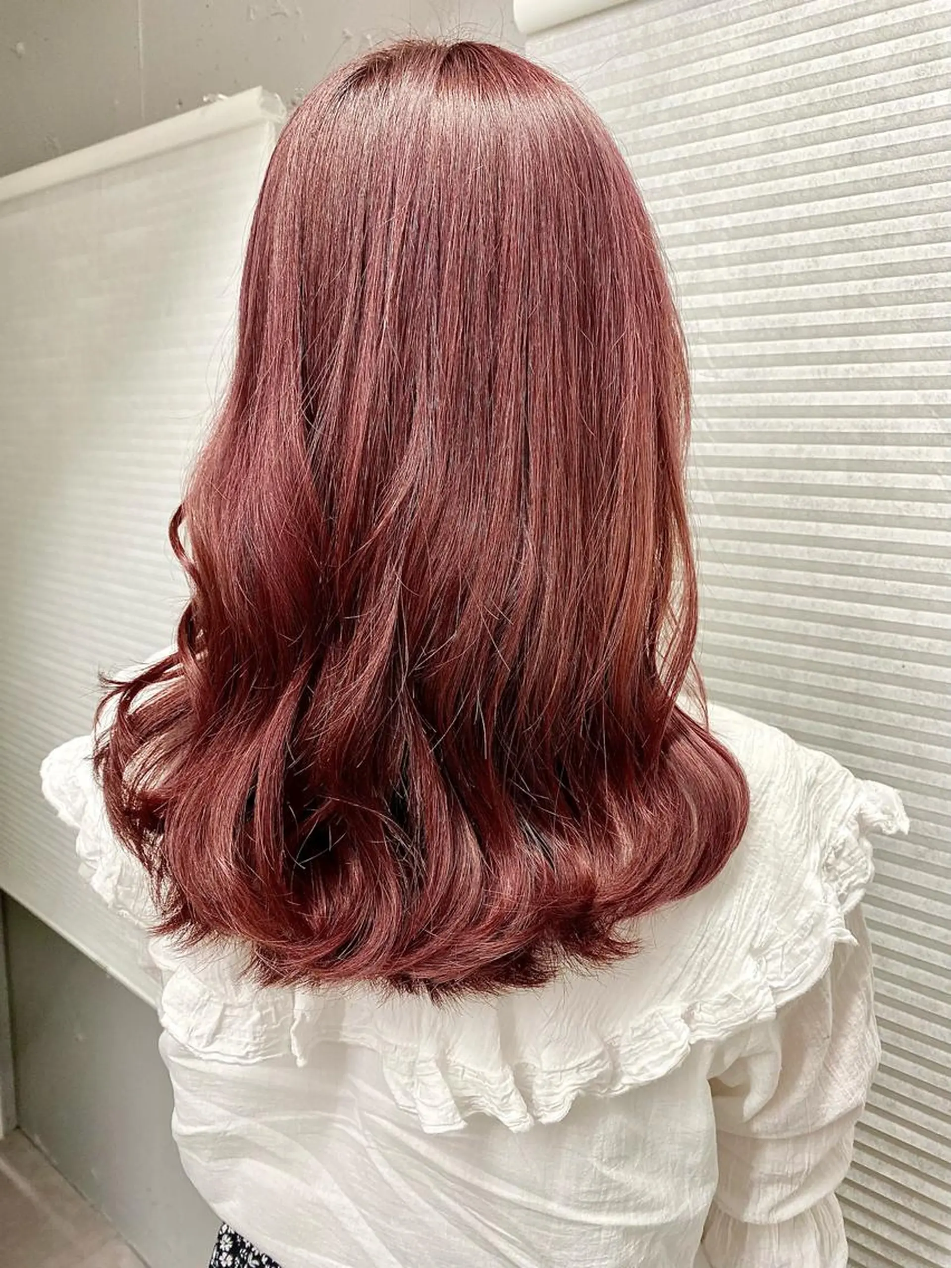 セミロング カラー ブリーチ ピンクカラー きよはらちさき🍑 柔らかカラー🌱🫧のヘアスタイル