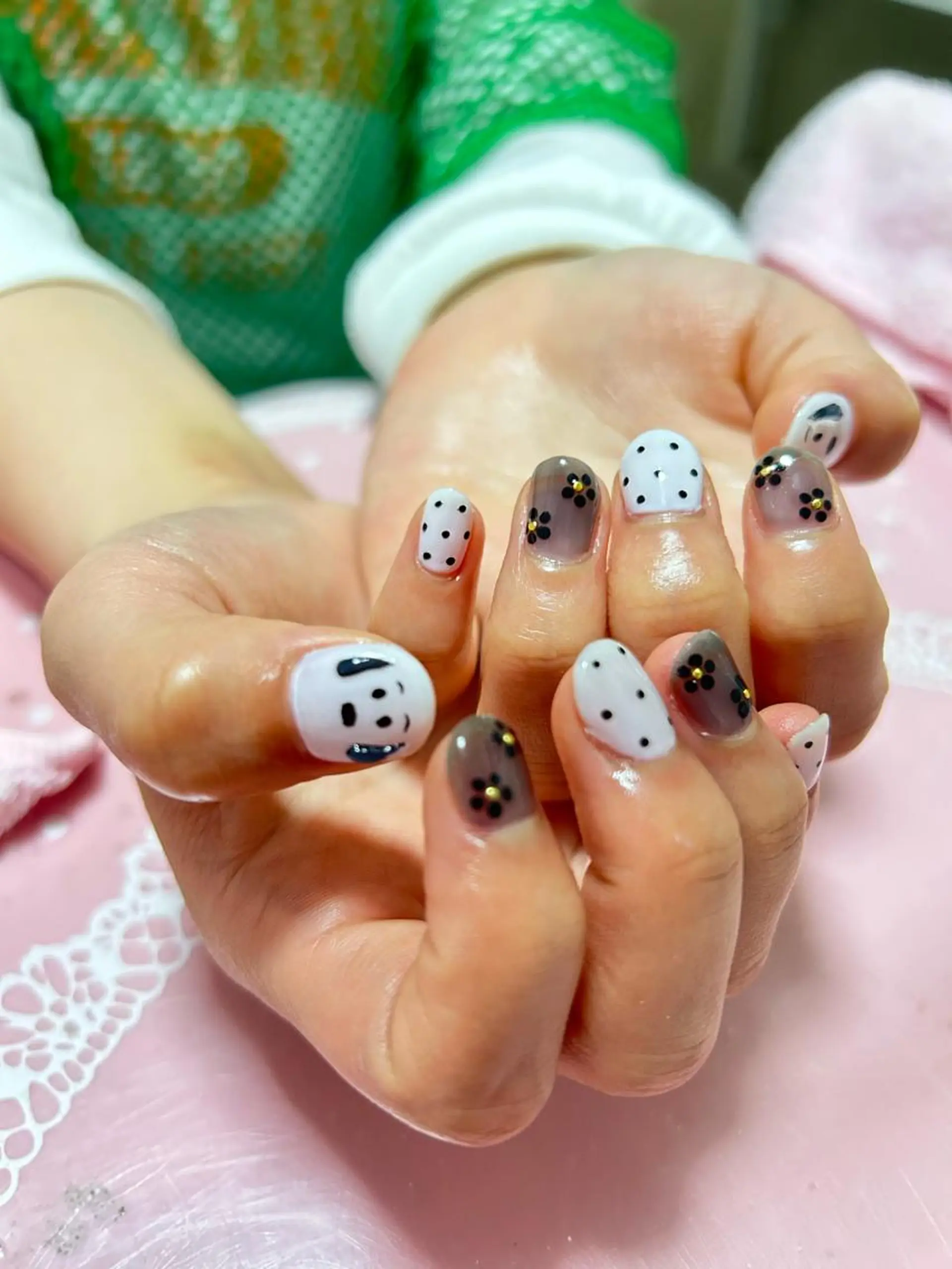 ネイル フレンチネイル ジェルネイル キラキラネイル 韓国ネイル マグネットネイル Nail Salon Ｄream Mamのネイルデザイン