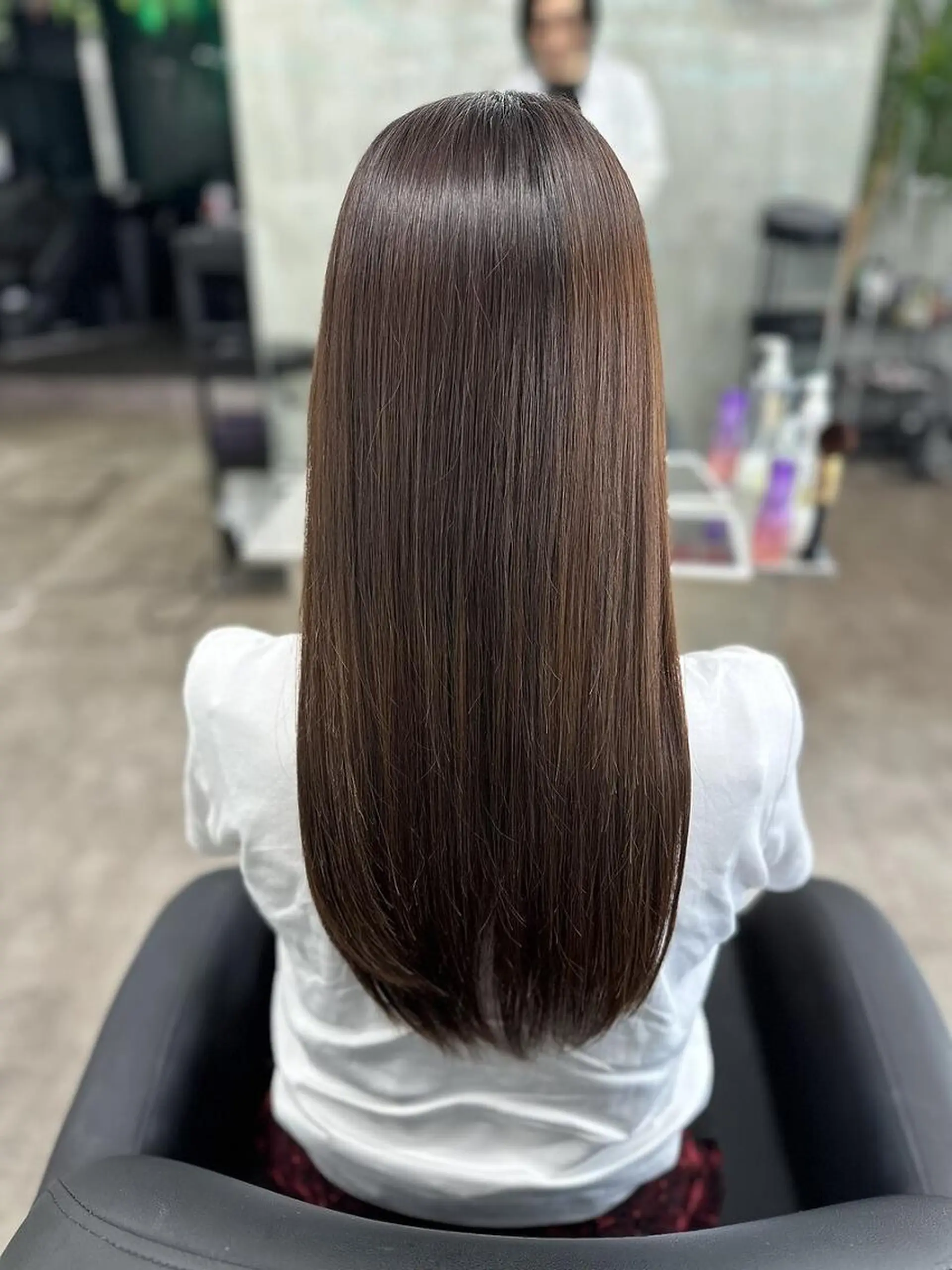 ロング カット 縮毛矯正 トリートメント 💚Forest Mirror💚のヘアスタイル