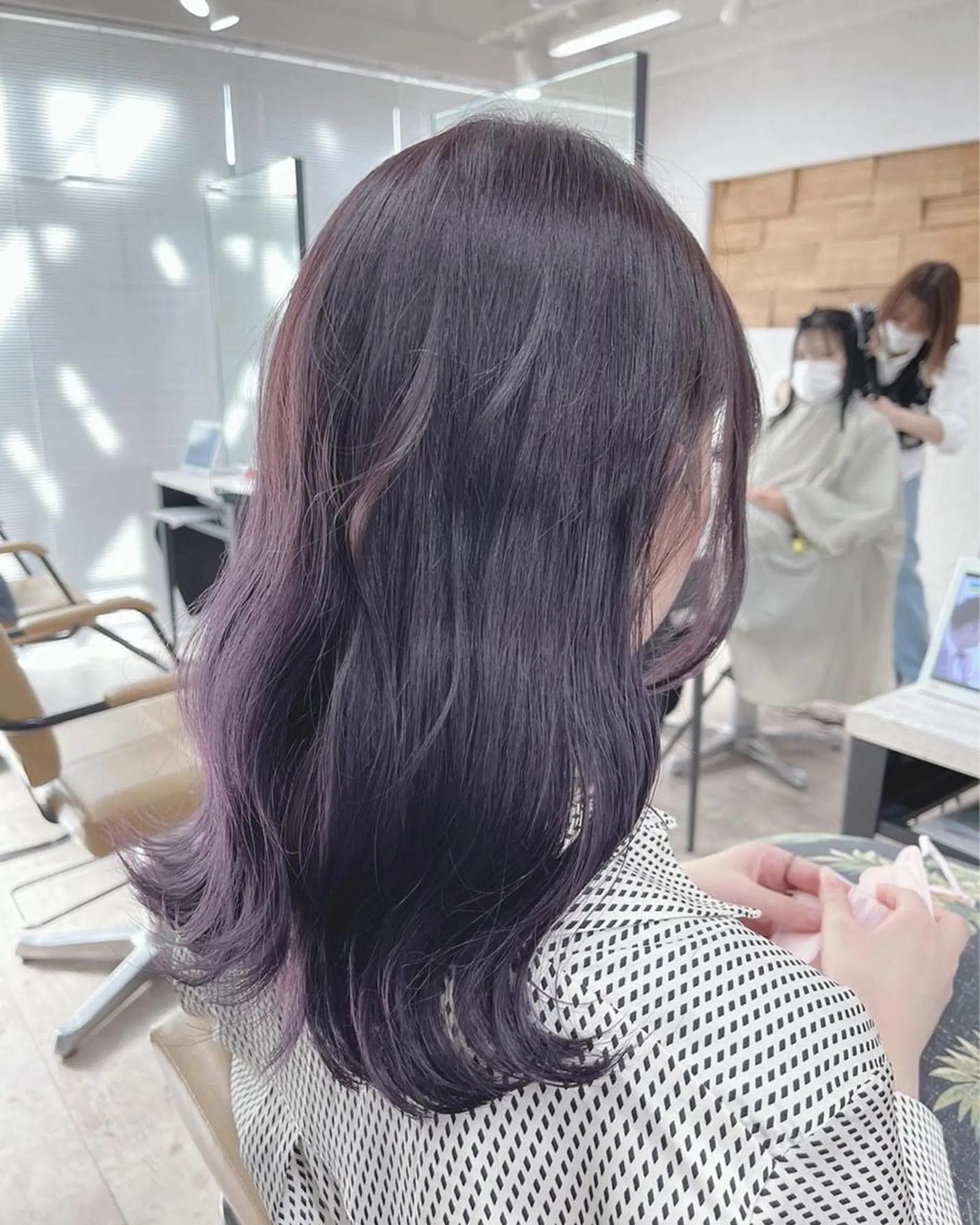 ロング カラー ディープラベンダー ラベンダーカラー ヘアカラー 槙川 郁弥のヘアスタイル