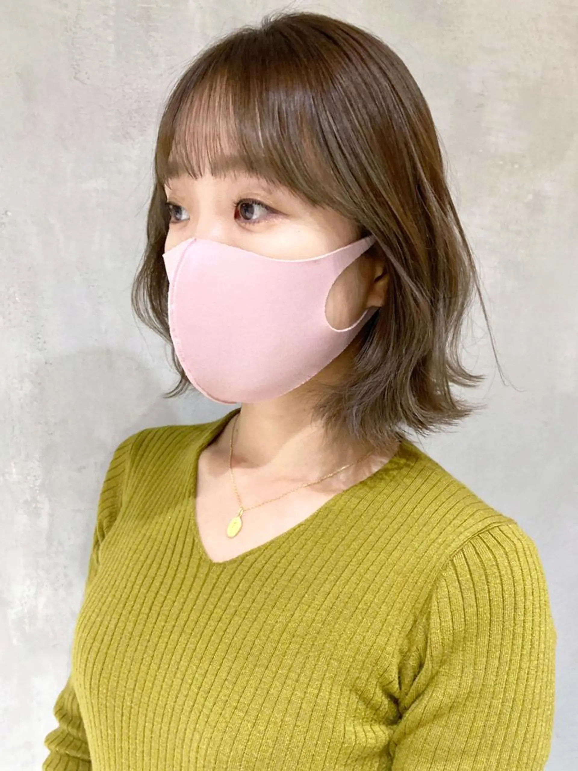 ミディアム カラー パーマ ヘアアレンジ ベージュカラー オリーブベージュ ITbyALBUM 浦和店のヘアスタイル