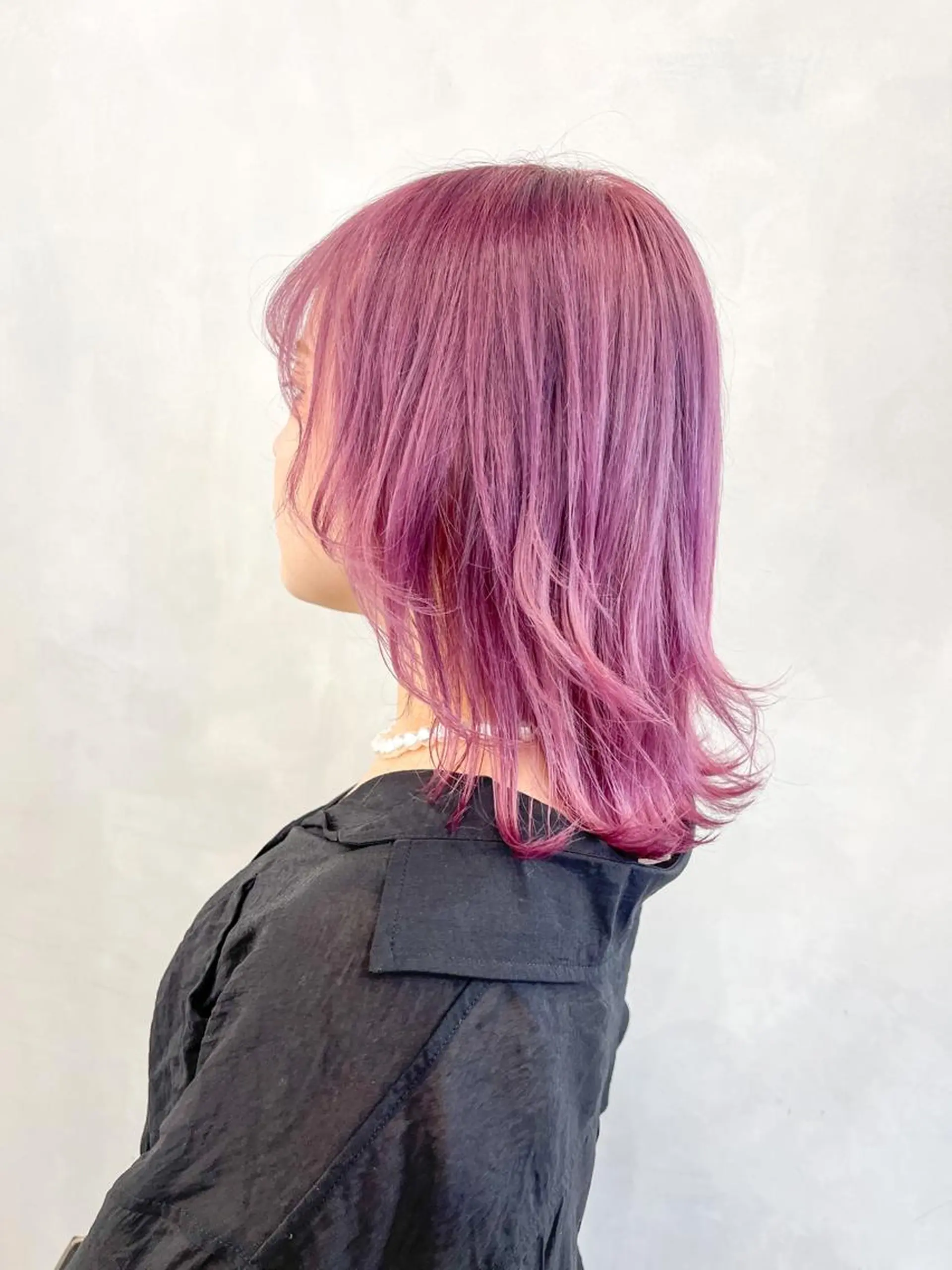 セミロング カラー ピンクカラー 🦋レイヤーカット ミドリカワ🦋のヘアスタイル