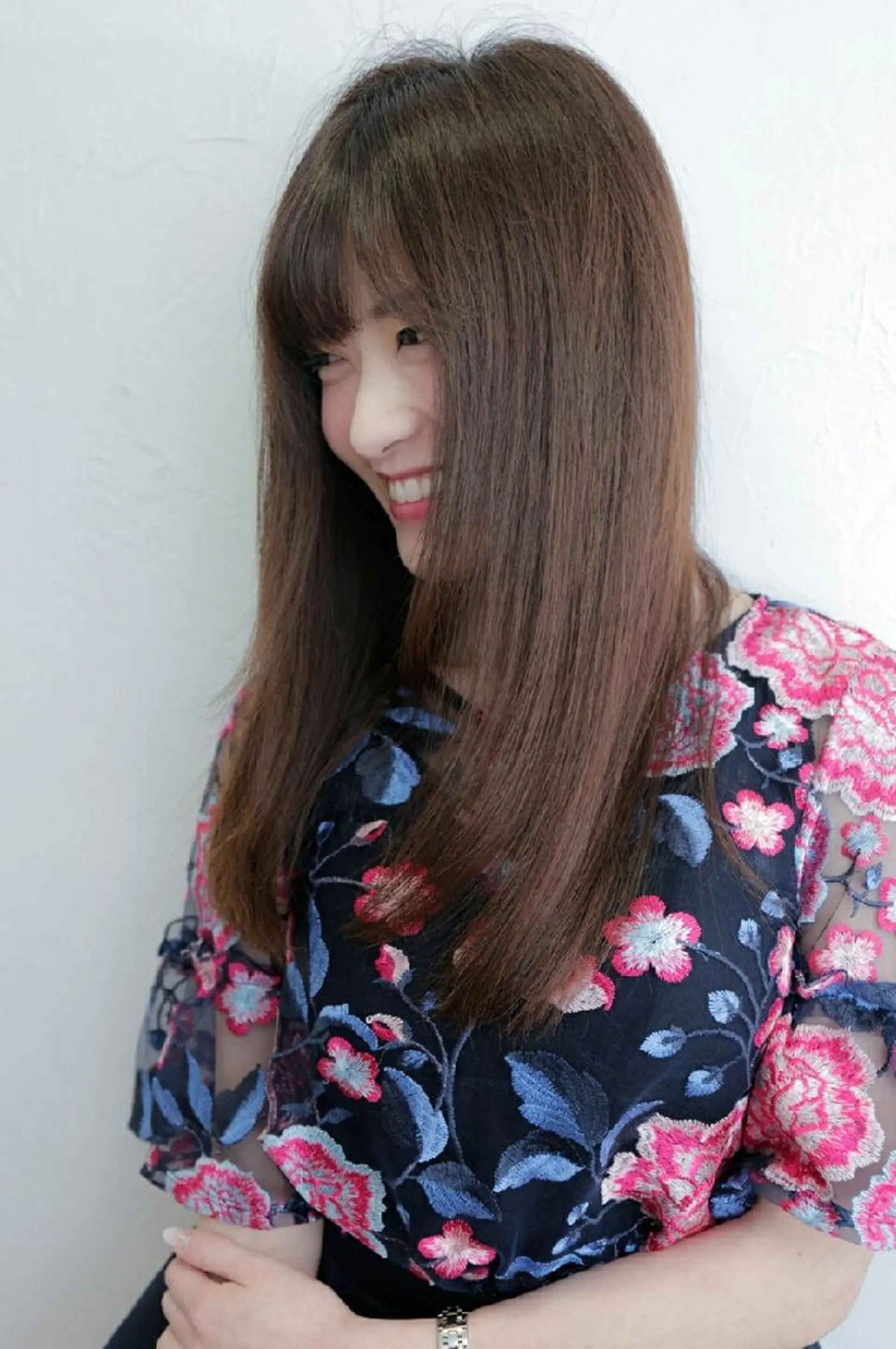 セミロング カラー カット トリートメント 田辺 侑未のヘアスタイル