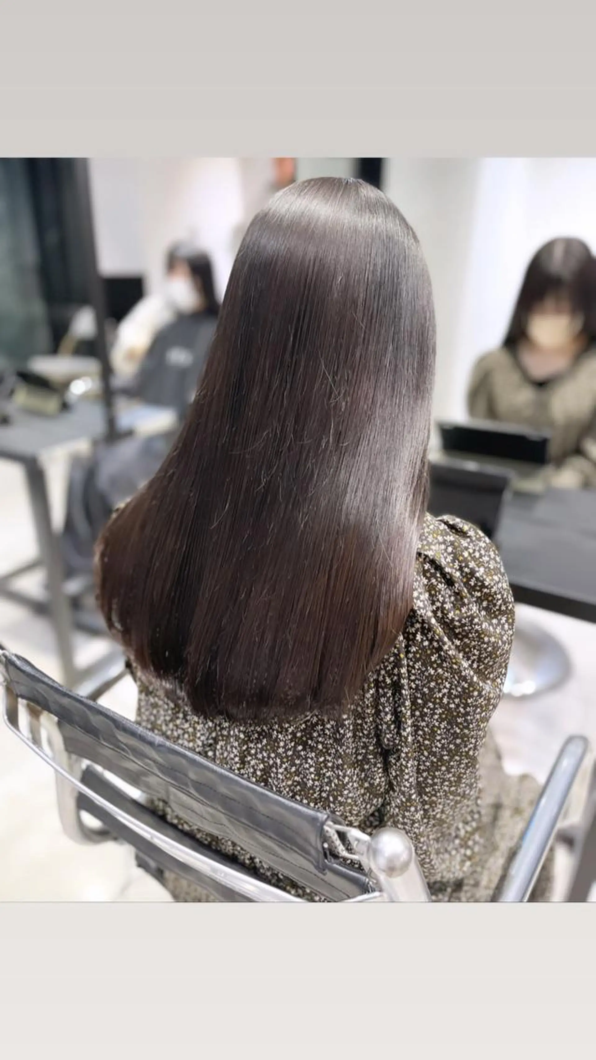 セミロング カラー パーマ ヘアアレンジ 透明感/オリーブ/ グレージュ/YUKAのヘアスタイル