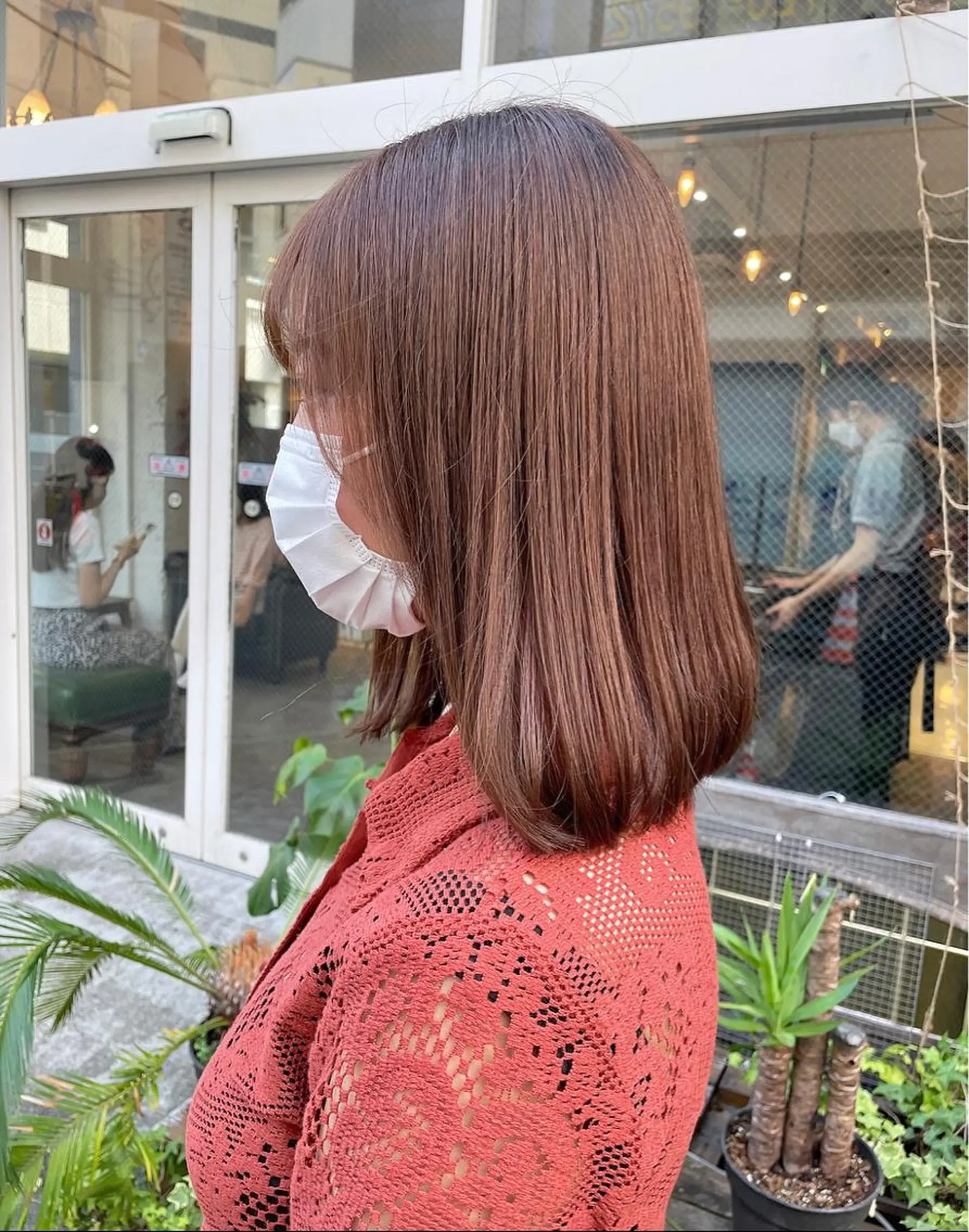 ミディアム チョコレートブラウン bloom yumaのヘアスタイル