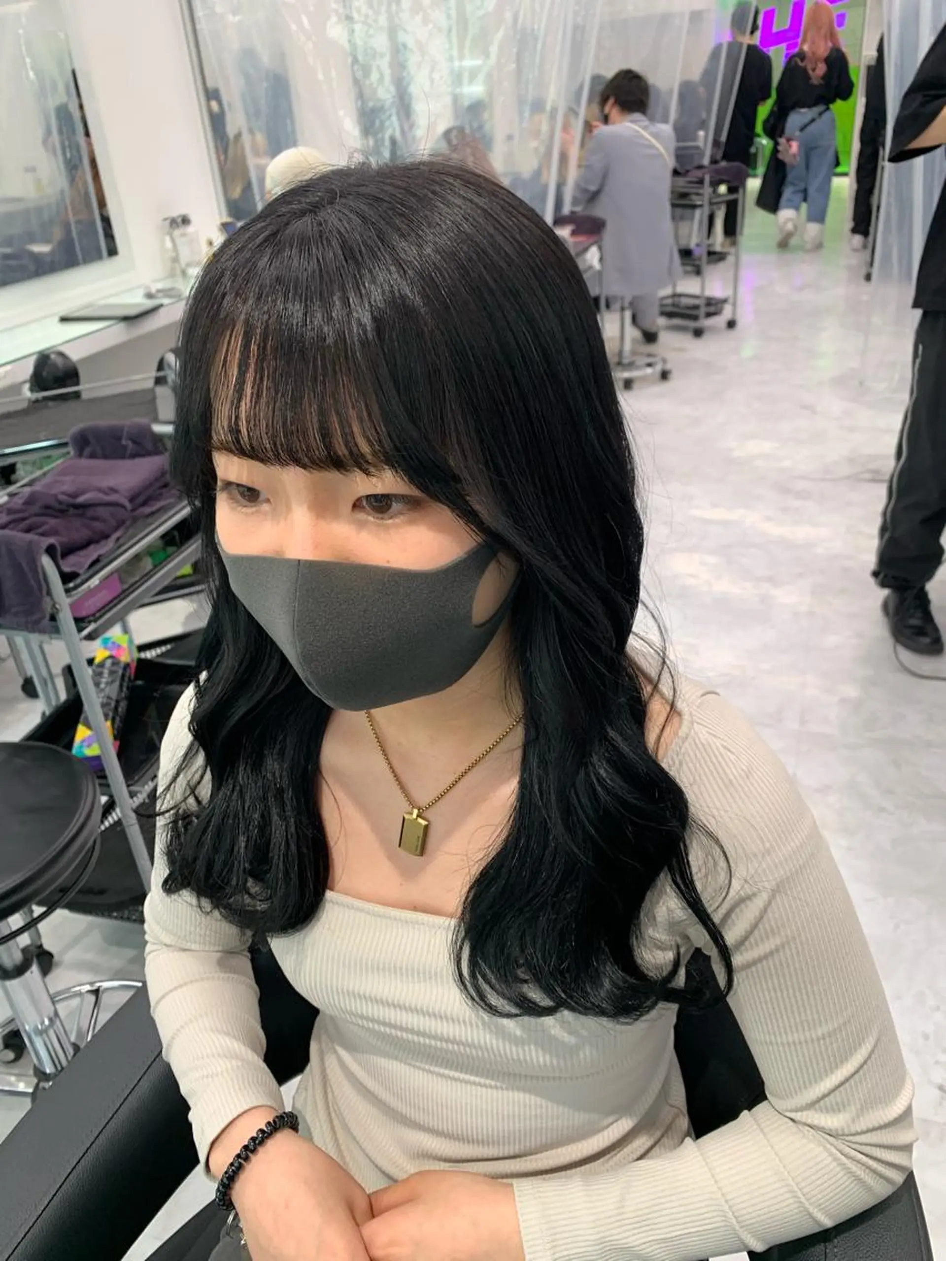 ロング カラー ヘアアレンジ ダブルカラー｜ なおき｜池袋美容師のヘアスタイル