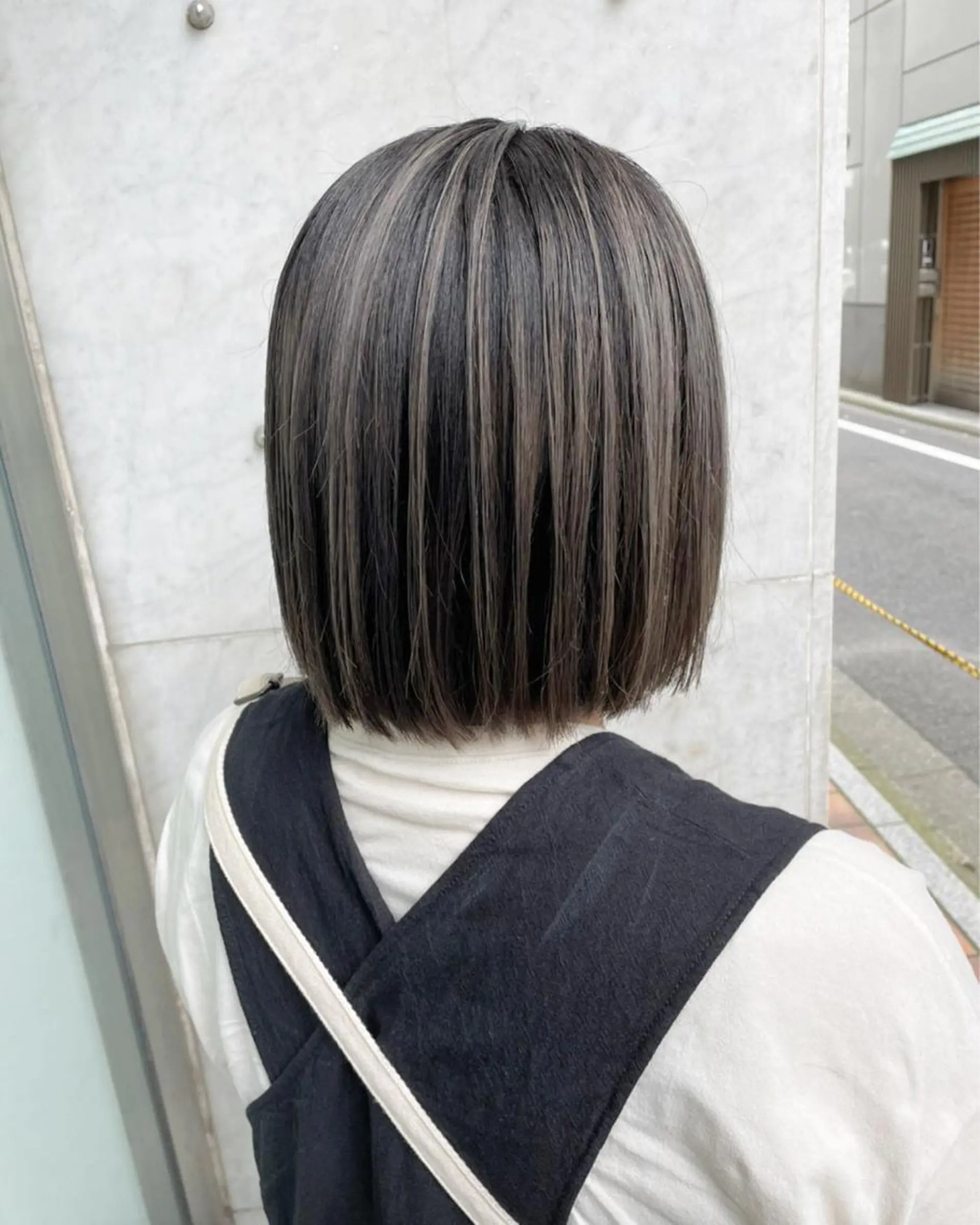 ミディアム カラー バレイヤージュ レイヤーカット カット ヘアカラー トリートメント JIL BLAN 京都所属・RU RIのヘアスタイル