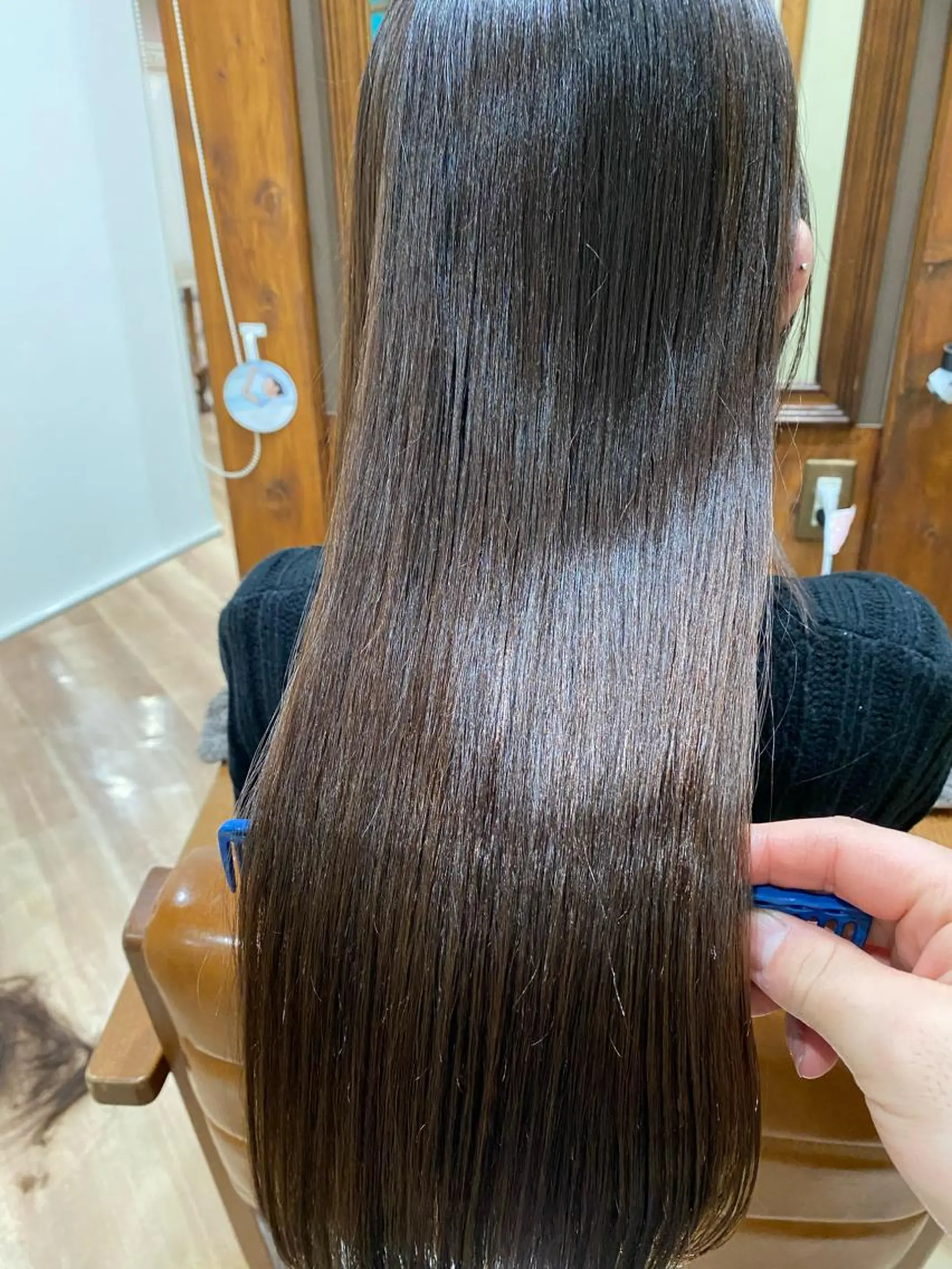 ロング カラー カット 縮毛矯正 トリートメント 東田 恋のヘアスタイル