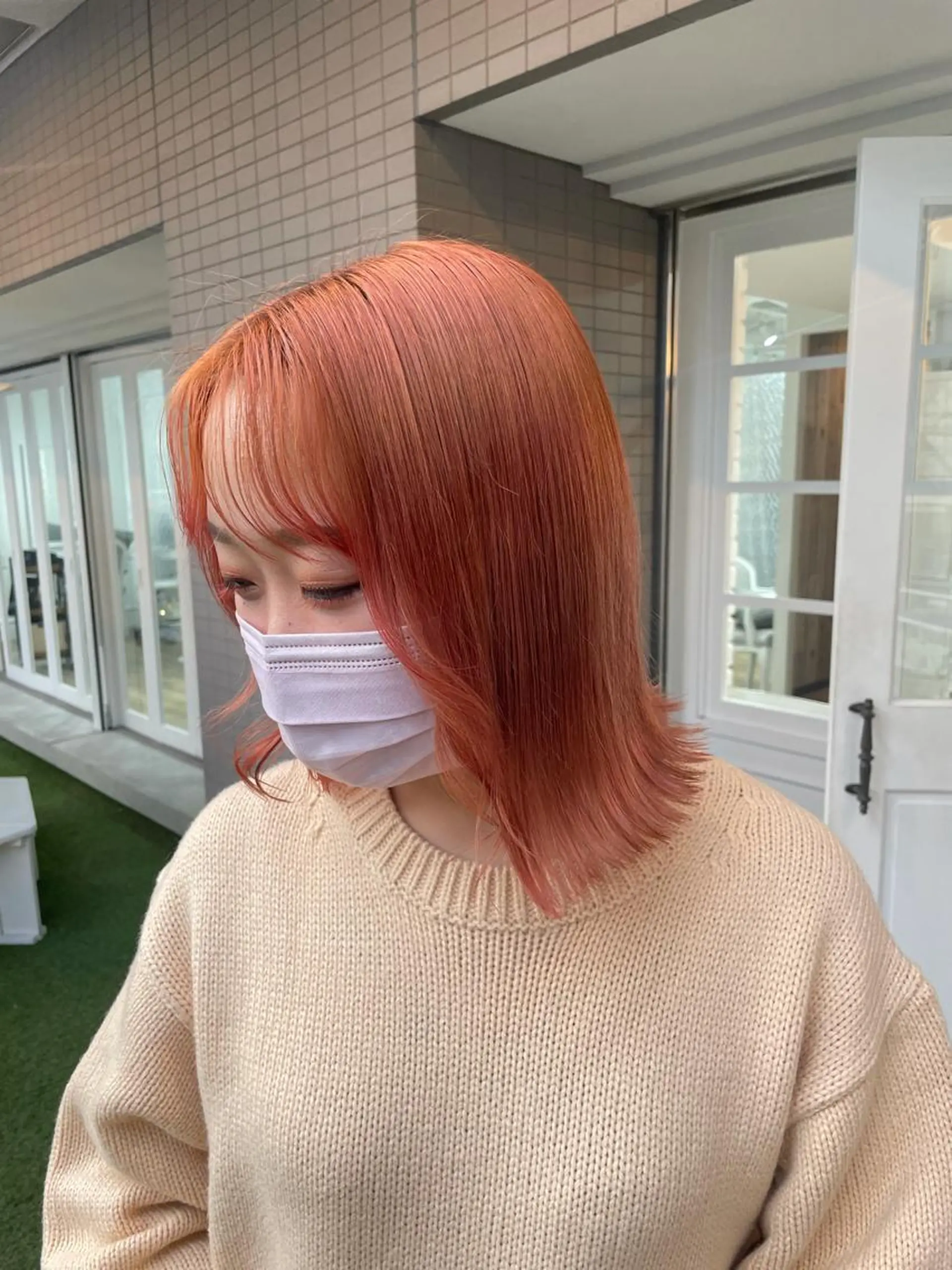 ミディアム カラー ヘアアレンジ ヘアカラー トリートメント 酸性縮毛矯正 梅田茶屋町 Juriのヘアスタイル
