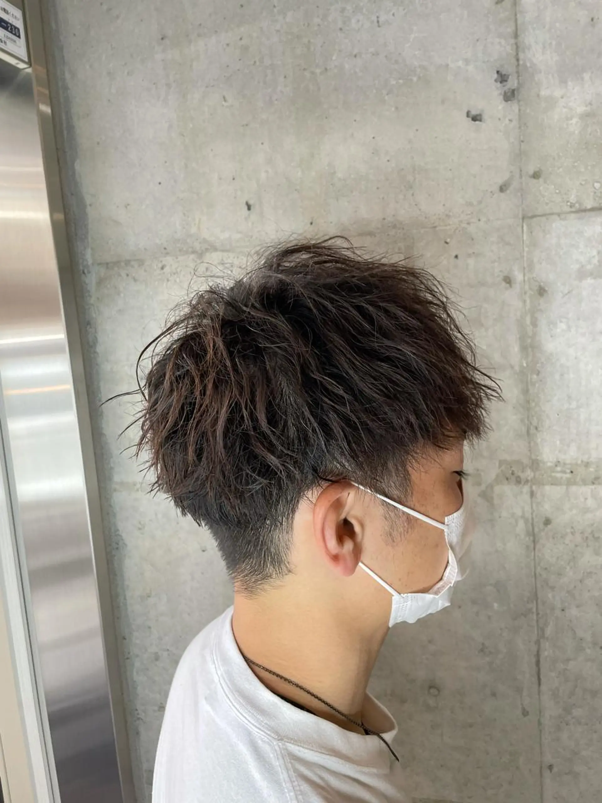 メンズ マッシュ カット パーマ ヘアセット 心斎橋/メンズ /ルレイル/地形真希のヘアスタイル