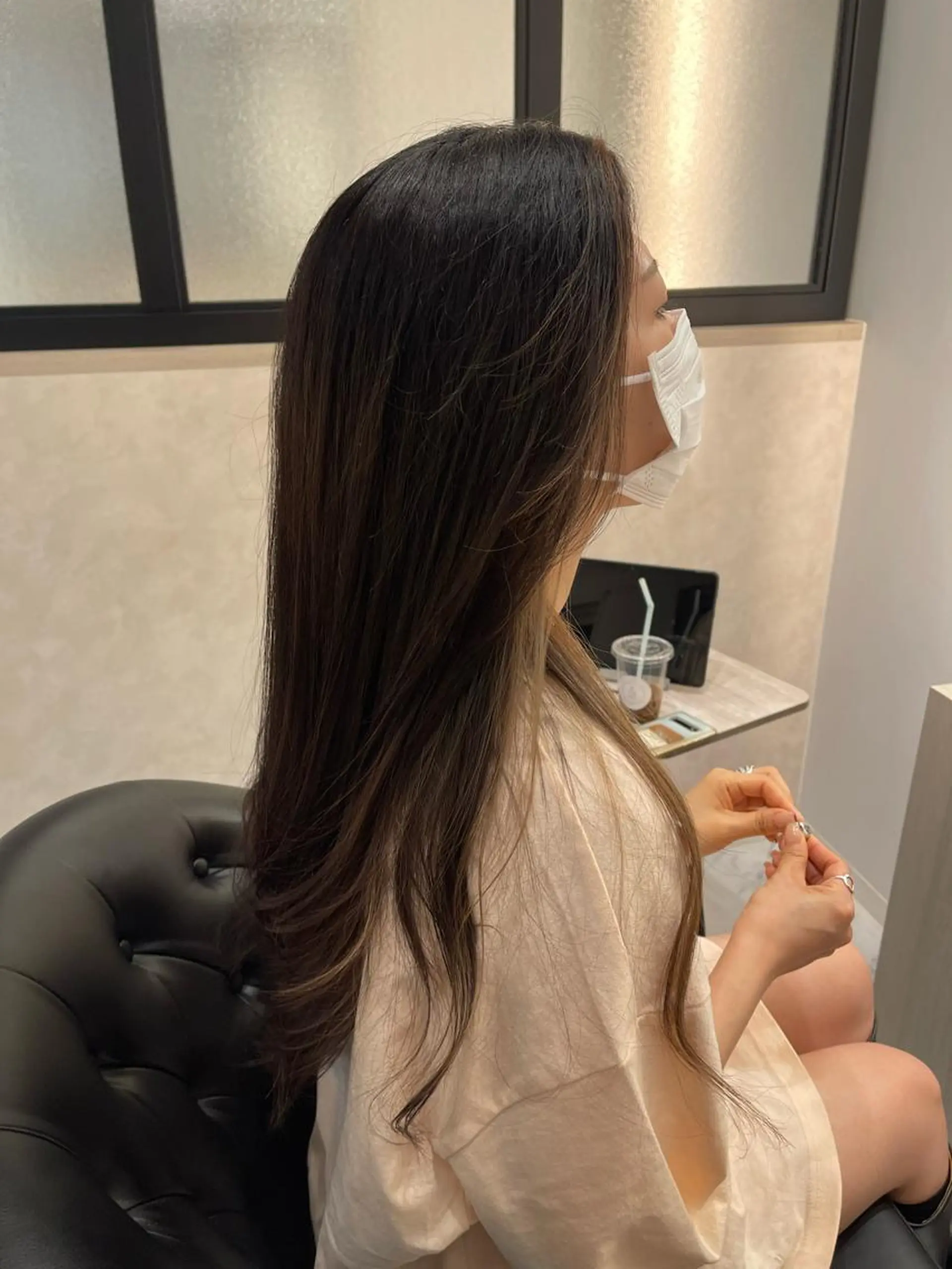 ロング カラー ヘアカラー トリートメント &chaLme   心斎橋所属・emi/髪質改善/ 韓国風/艶カラーのヘアスタイル