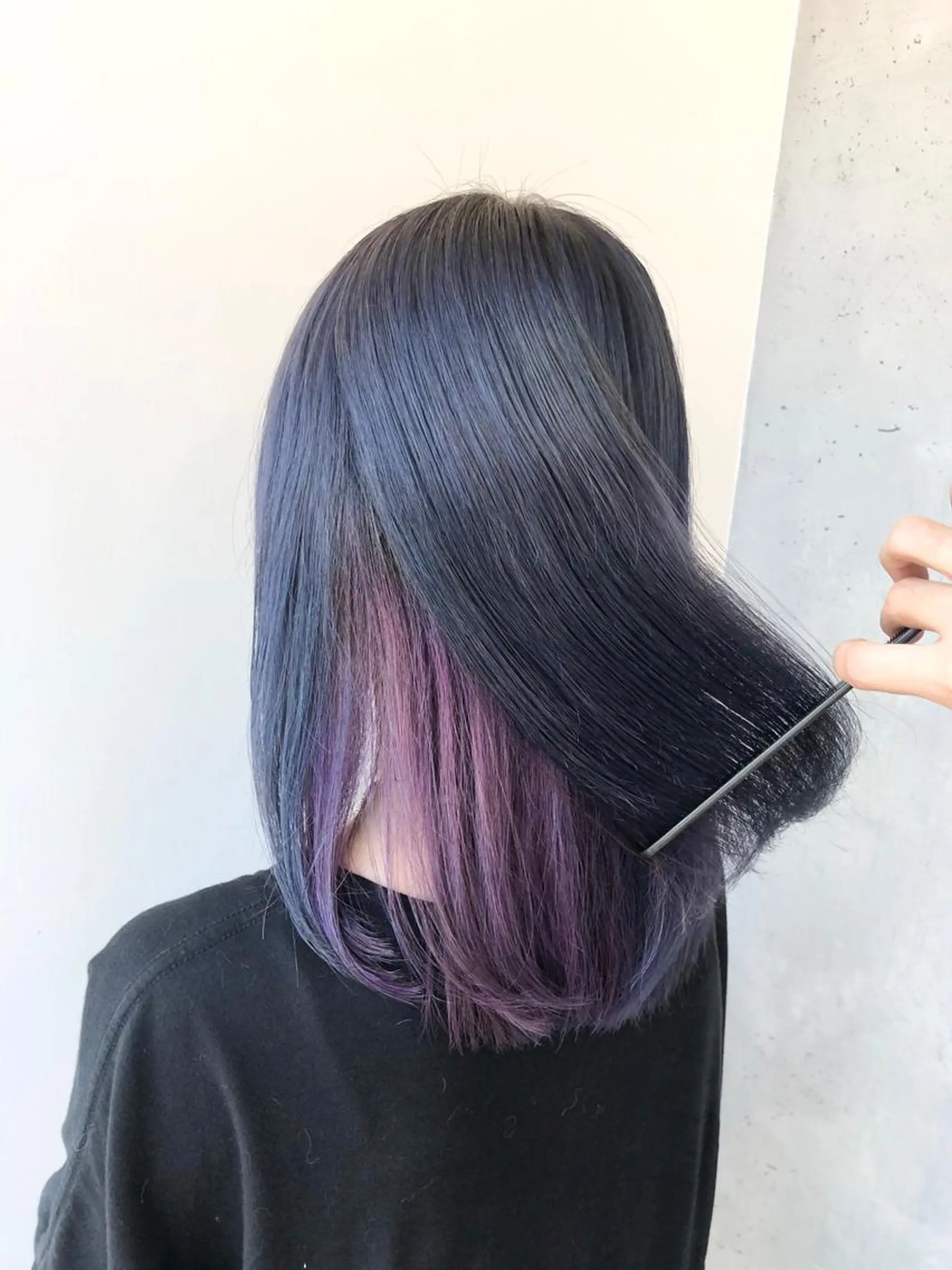 ミディアム カラー ヘアアレンジ ｲﾝﾅｰｶﾗｰ屋さん 🫧伊藤拓実のヘアスタイル