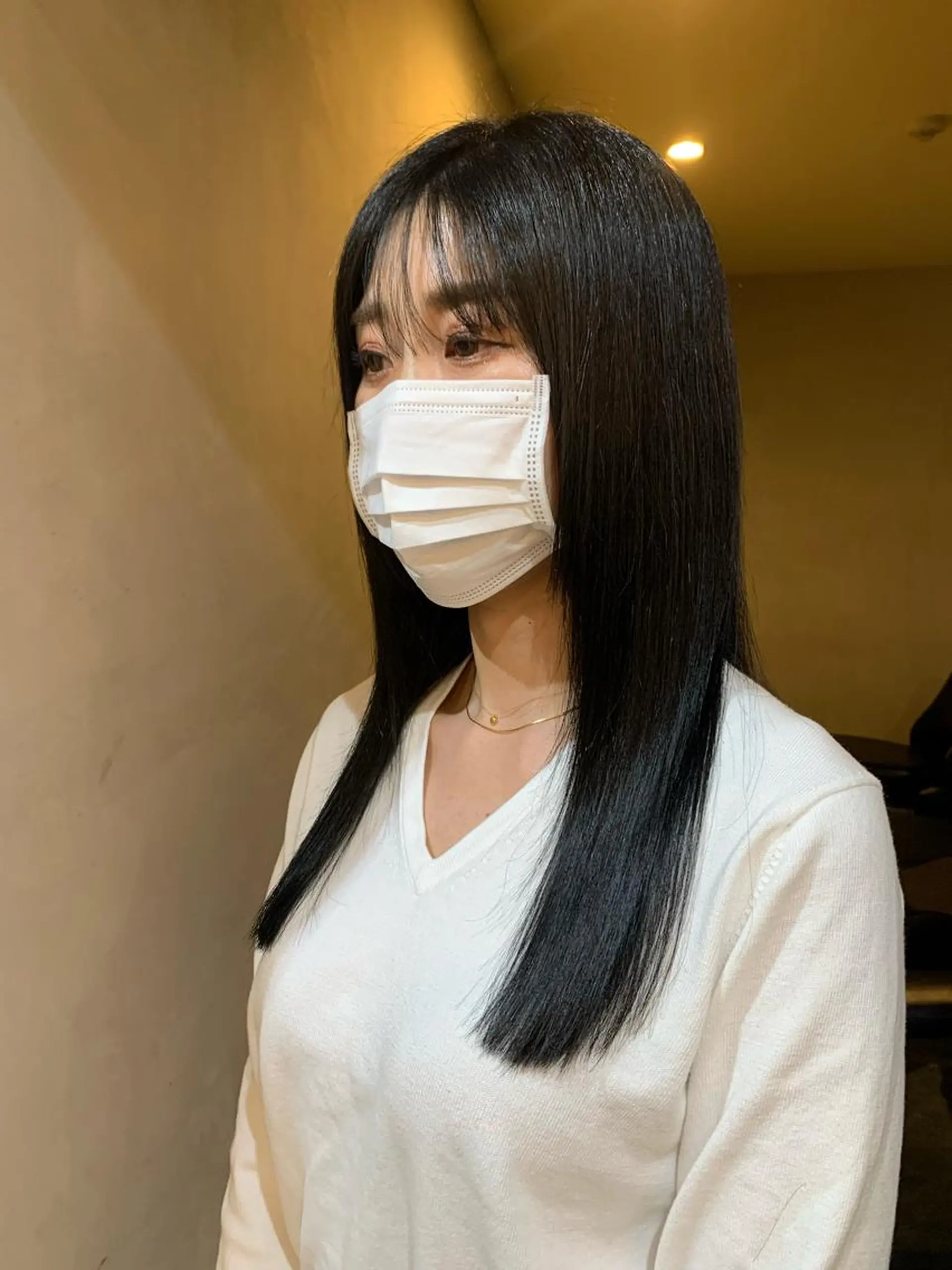 セミロング 海外風ヘア 野田光也のヘアスタイル