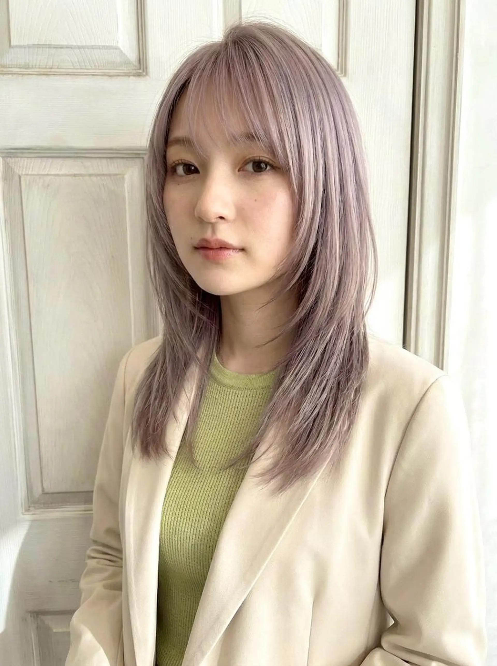 セミロング ボブ くびれヘア 顔周りカット 髪質改善 韓国風ヘア Aroma hair 🌙tanakaのヘアスタイル
