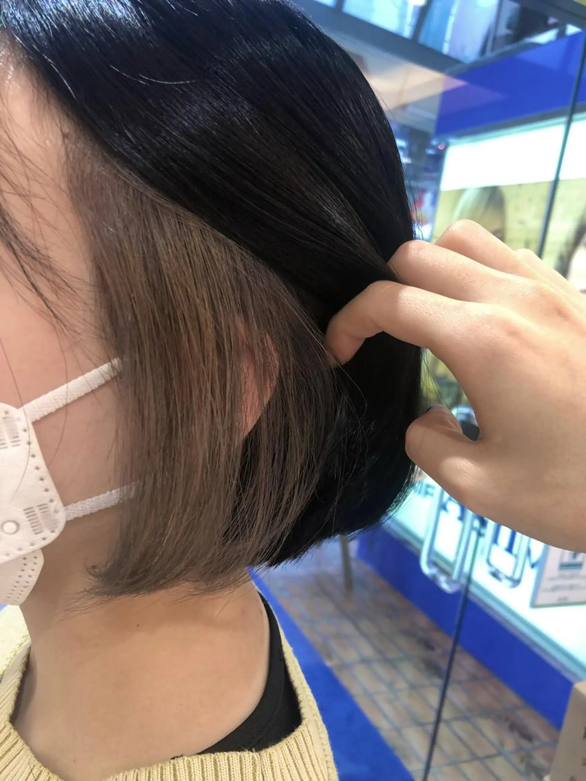 カラー グレージュ ミルクティーグレージュ 中川 あすきのヘアスタイル