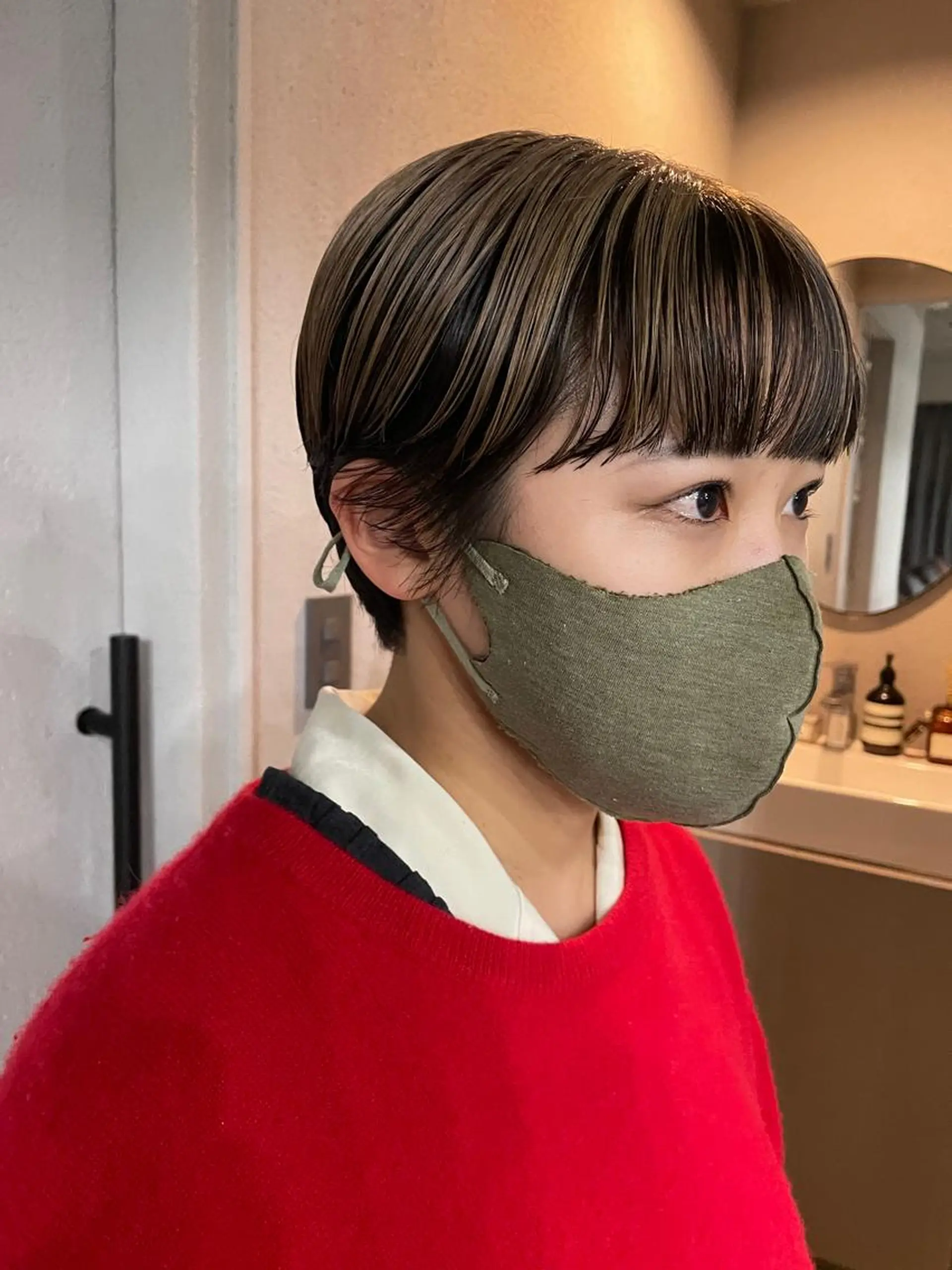 ショート カラー メンズ ヘアカラー 吉田一輝 外国人パーマのヘアスタイル