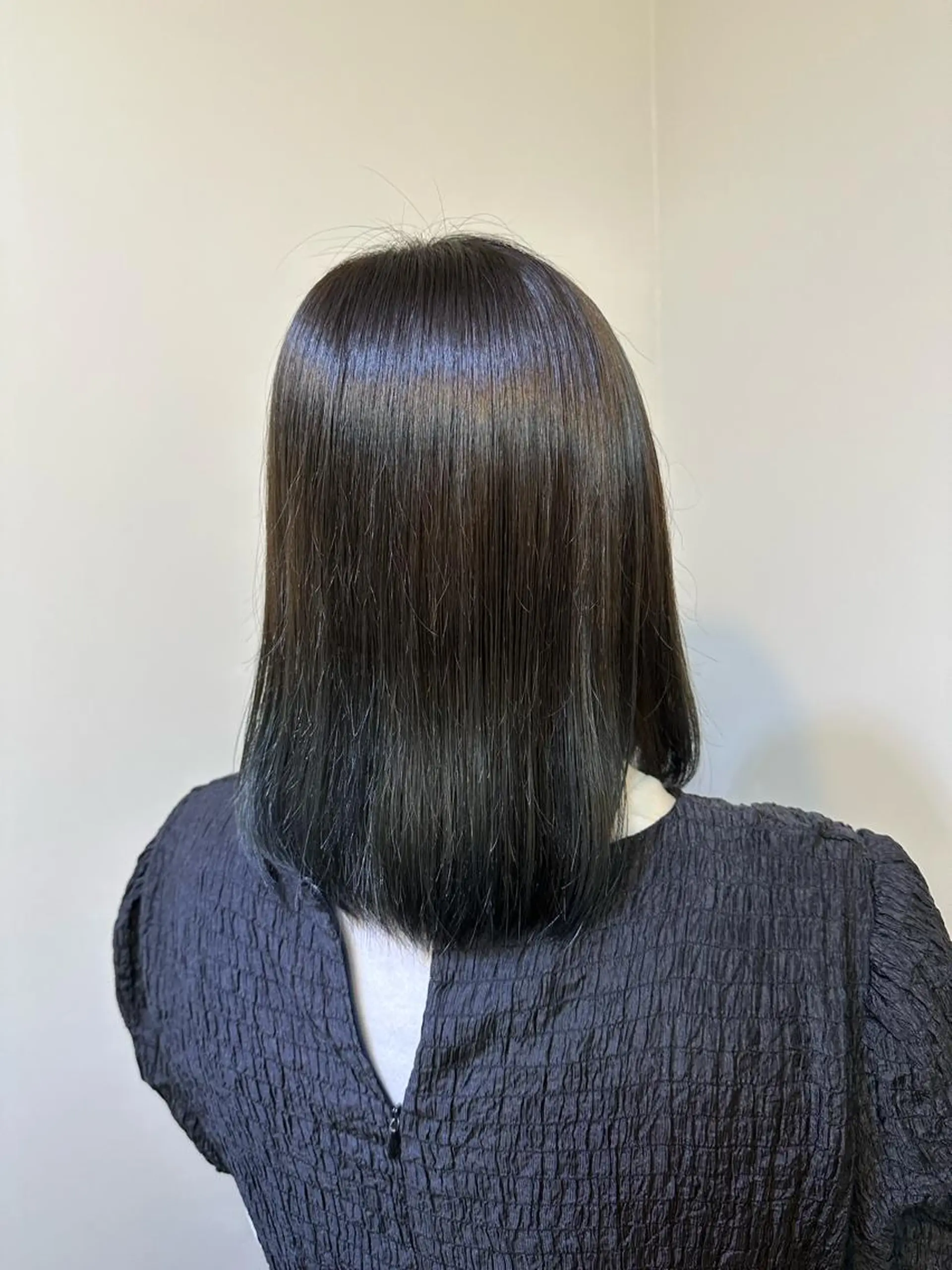 ミディアム パーマ 縮毛矯正 ブリーチ毛対応酸性 ストレート🌈サキのヘアスタイル