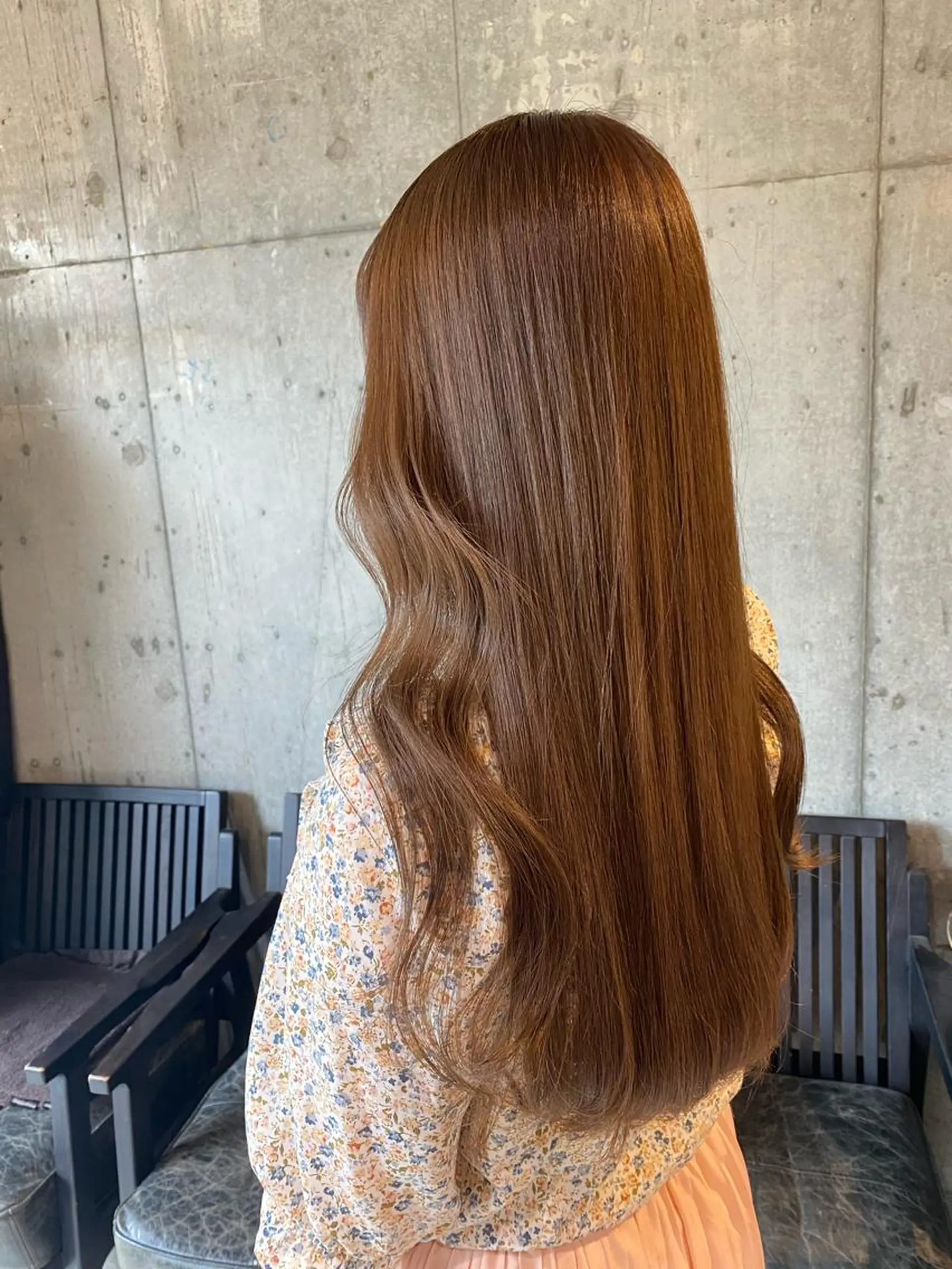 ロング アッシュ ヨシンモリ 韓国風ヘア レイヤーカット トリートメント ヘアカラー トリートメント ヘアセット 透明感/韓国風 🤍moeka🤍のヘアスタイル