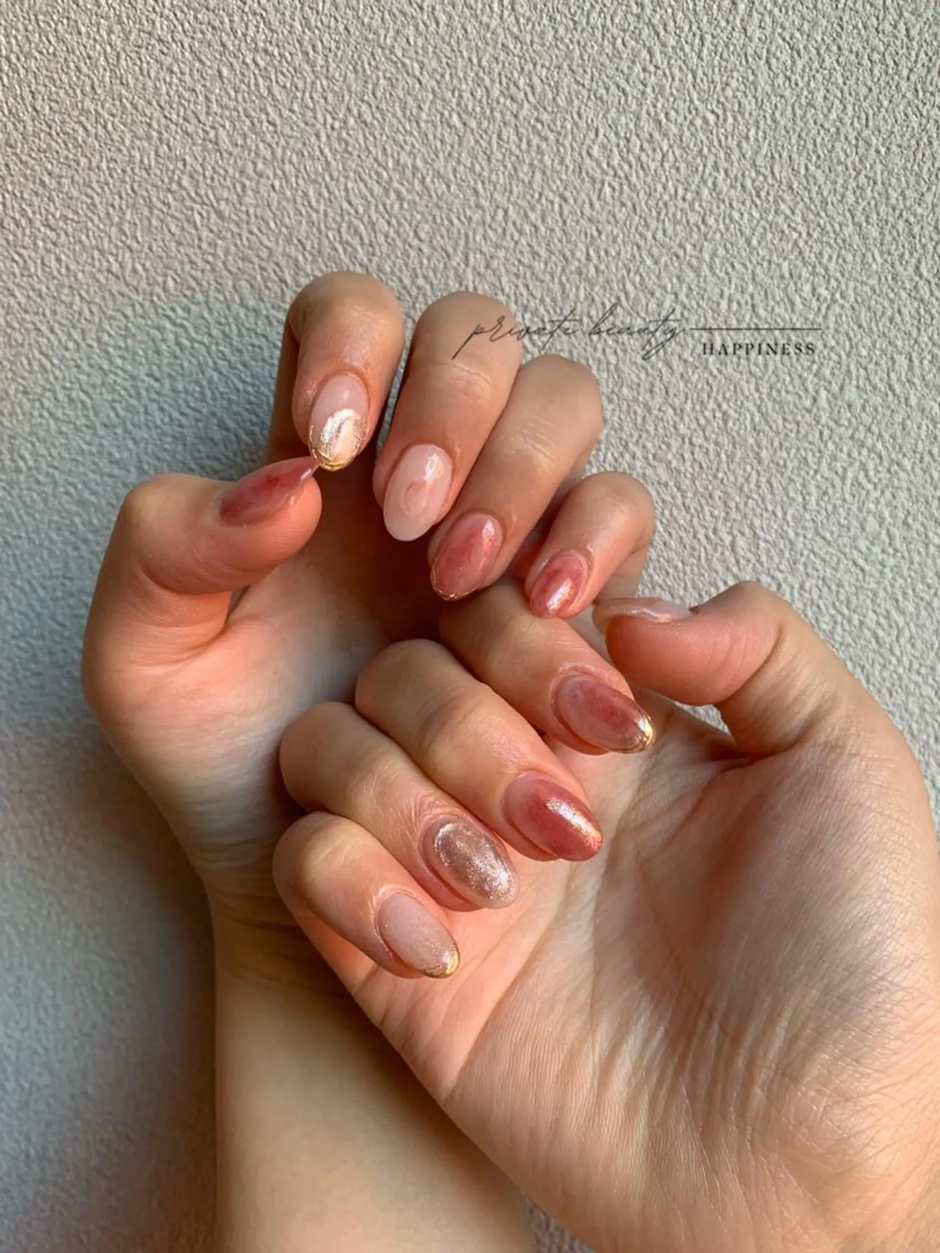 ネイル アートネイル ラメ(グリッター) スカルプネイル 夏ネイル happiness nailのネイルデザイン