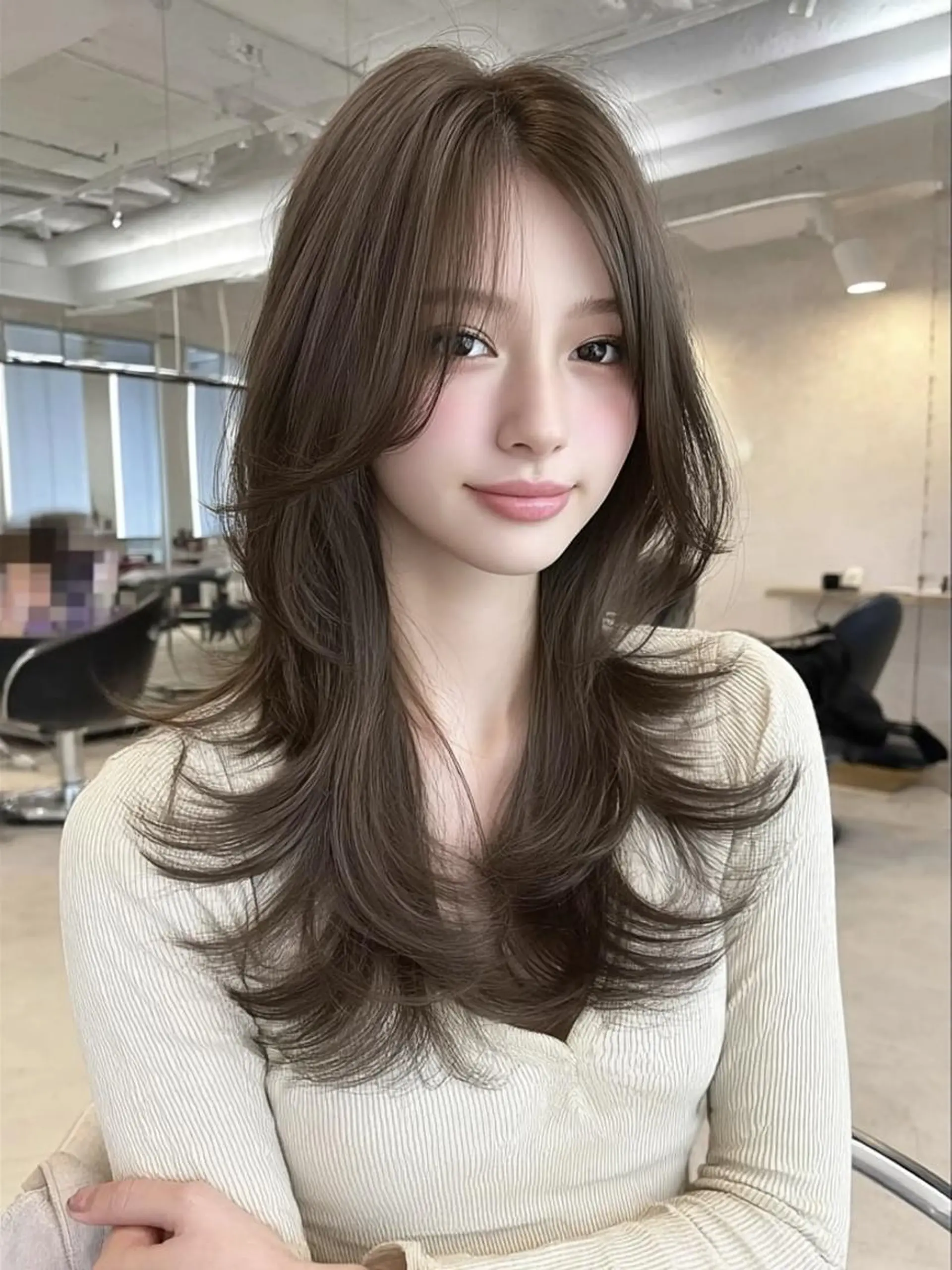 セミロング 髪質改善 縮毛矯正 ヘアカラー トリートメント 美髪メニュー特化✨️ ひなののヘアスタイル
