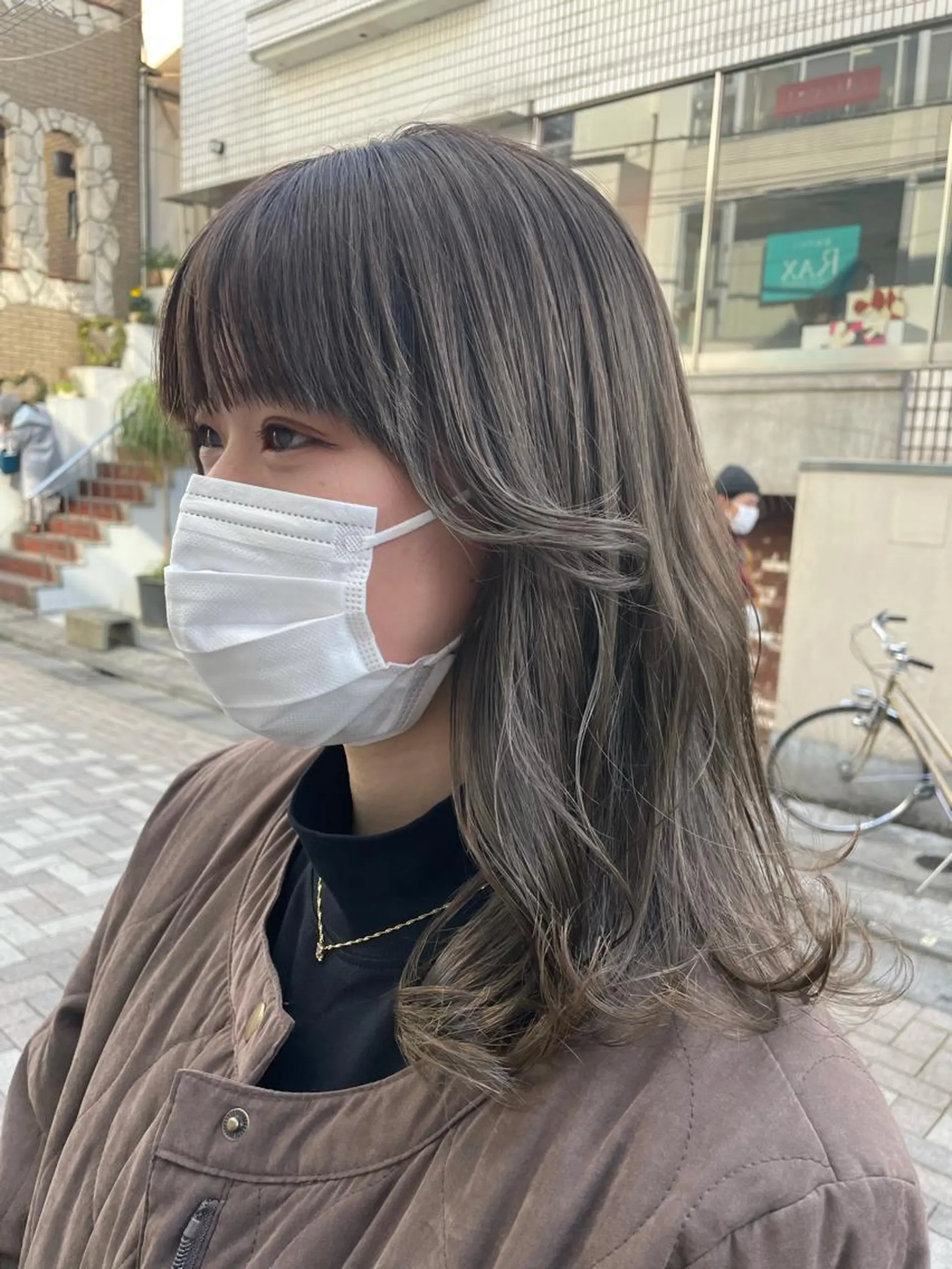 ミディアム カラー カット ヘアカラー トリートメント ヘッドスパ ヘアセット 🪞透け感&韓国ヘア 🪞honokaのヘアスタイル
