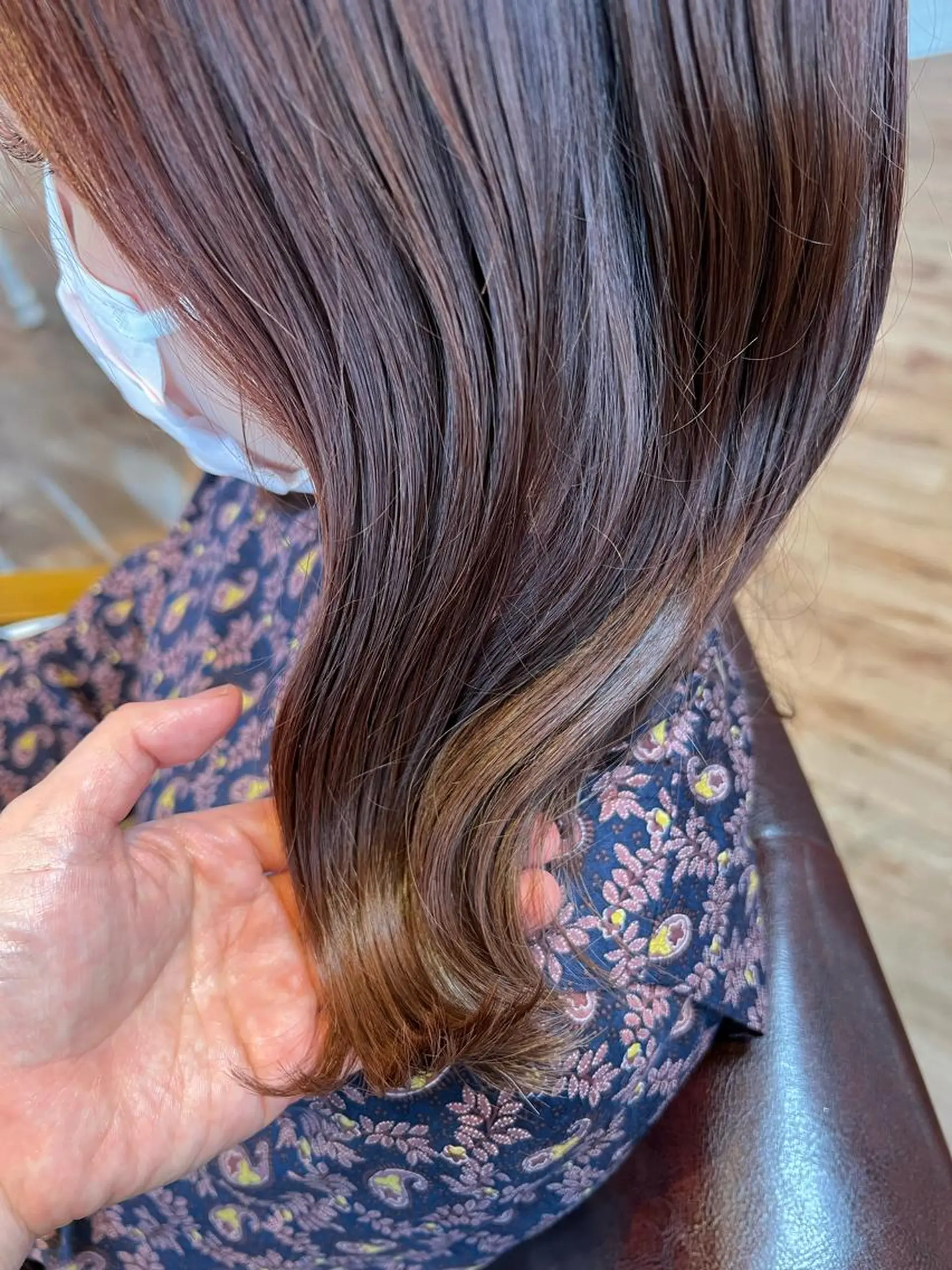 ミディアム カラー ブリーチ ブラウンカラー ブリーチなしカラー ピンクカラー ピンクブラウン Topstylist YUKIのヘアスタイル