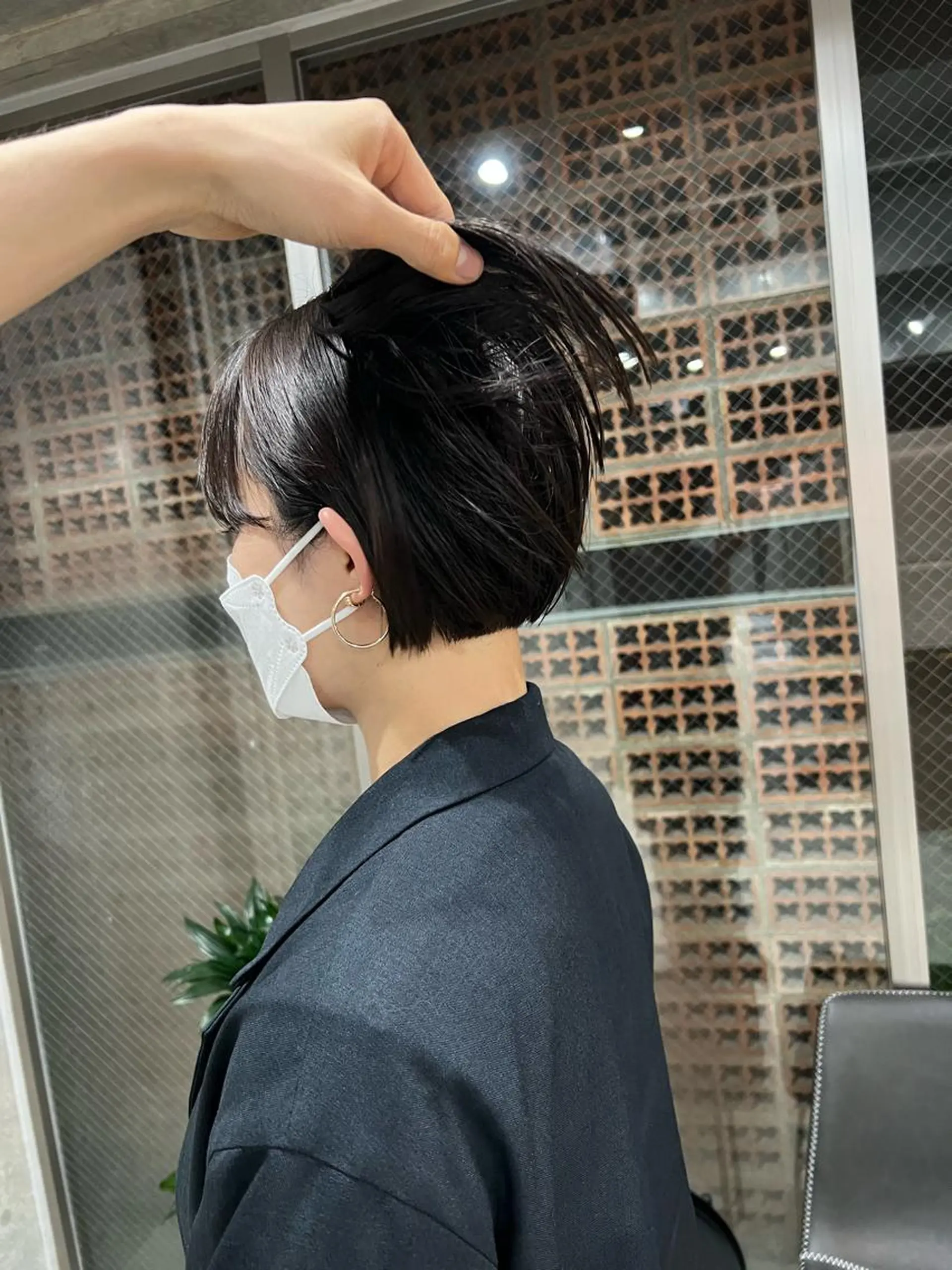 ショート カラー ボブパーマコテ巻き風 パーマNo1深江秀平のヘアスタイル