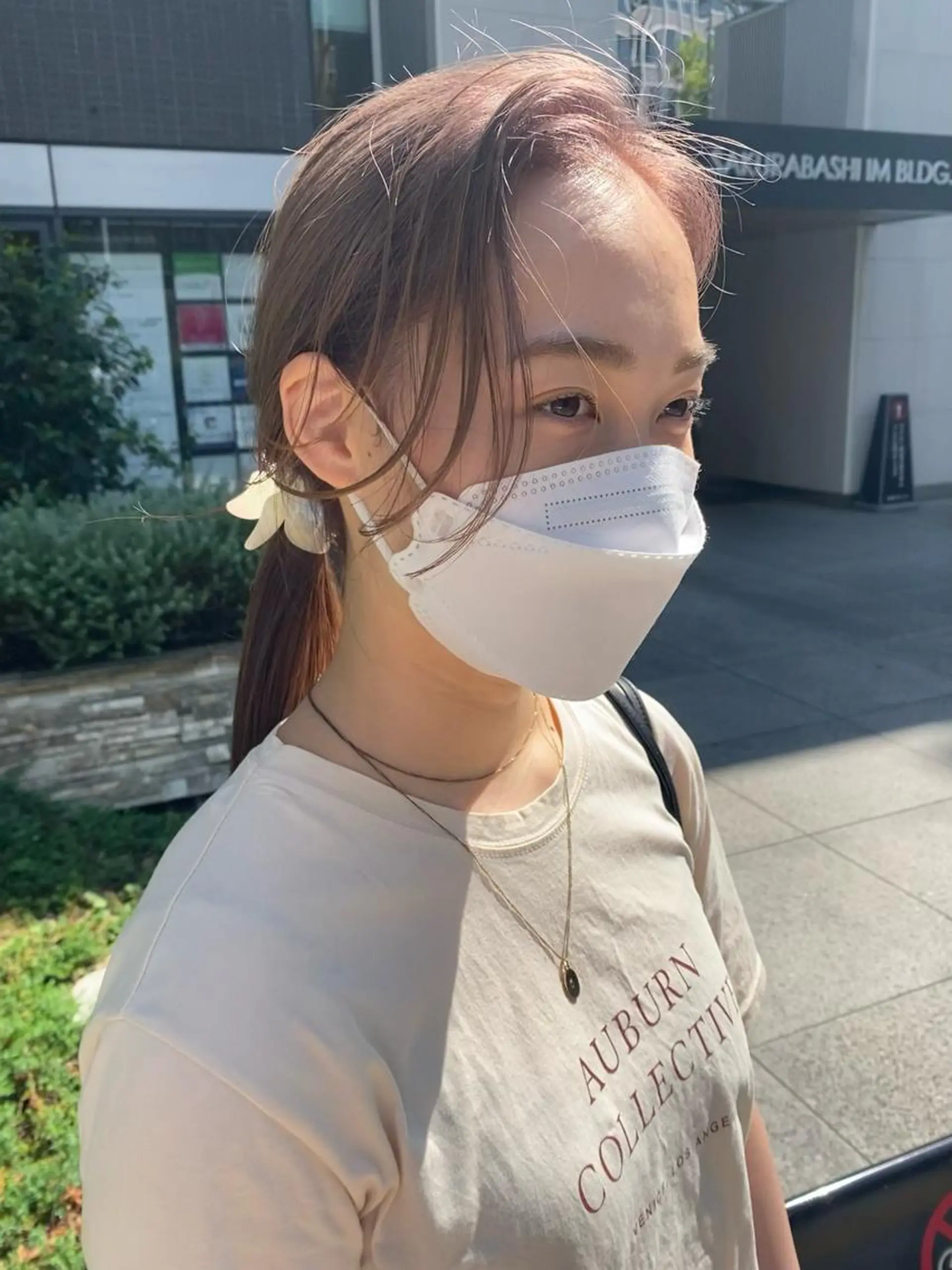 セミロング デザインカラー/ボブ ブリーチカラー/ユリのヘアスタイル