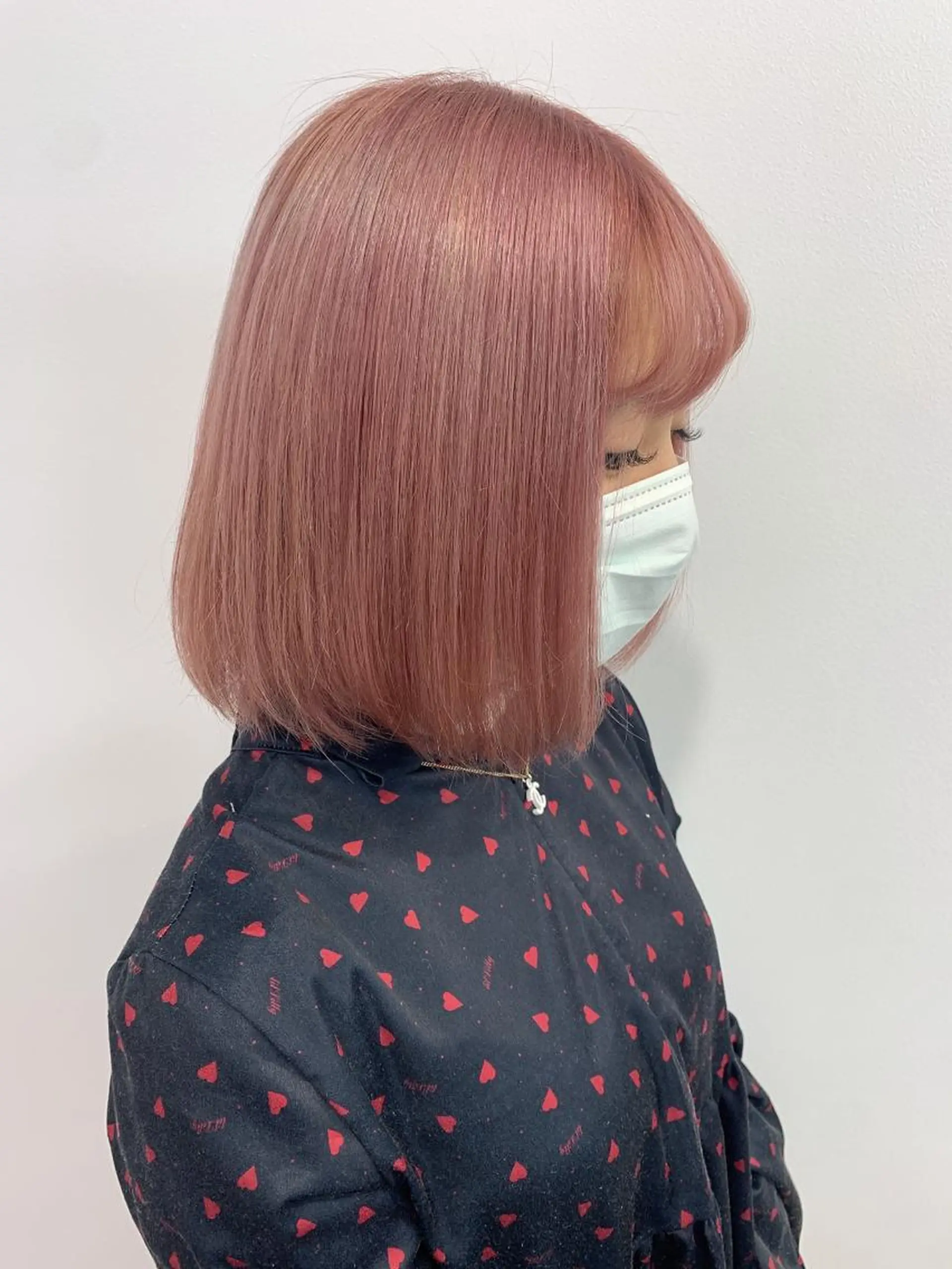 ミディアム カラー ブリーチ ピンクカラー ホワイトピンク レイヤー×グレージュ /ピンク🩷mioのヘアスタイル