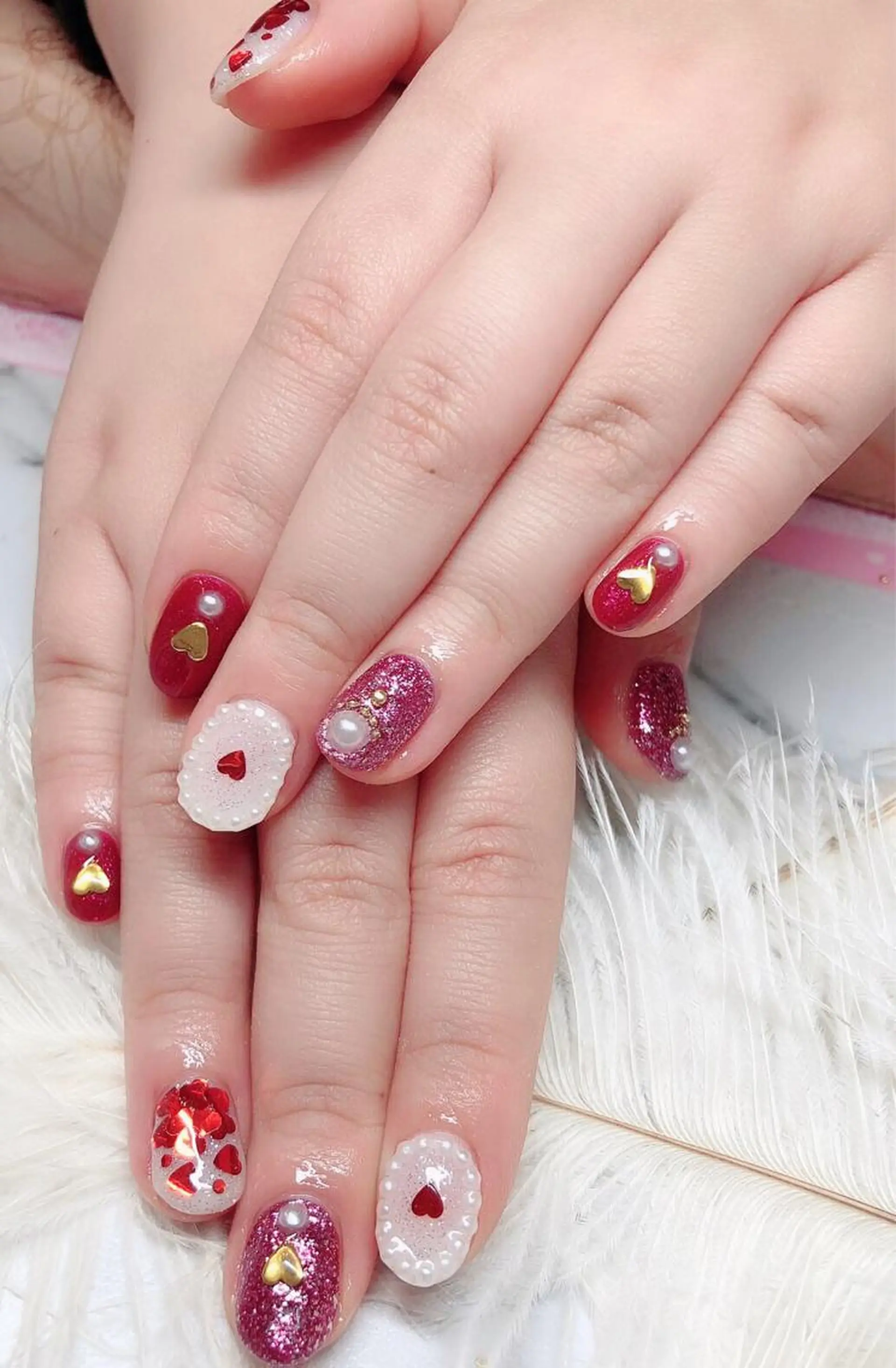 ネイル ハンドネイル マジック ミラーのネイルデザイン