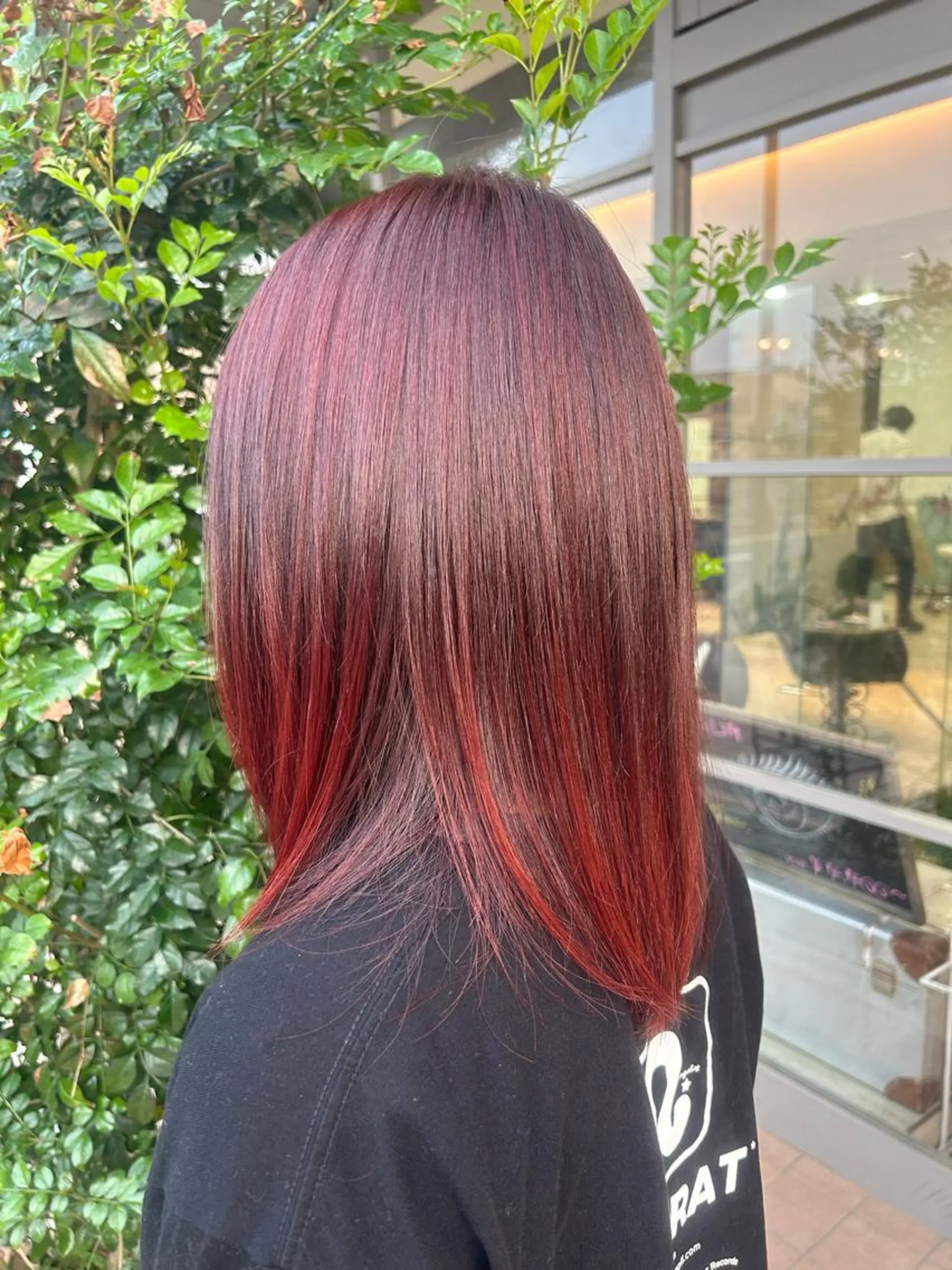 セミロング カラー ブリーチ ブリーチなしカラー 💛艶カラー髪質改善 💛MIYUのヘアスタイル