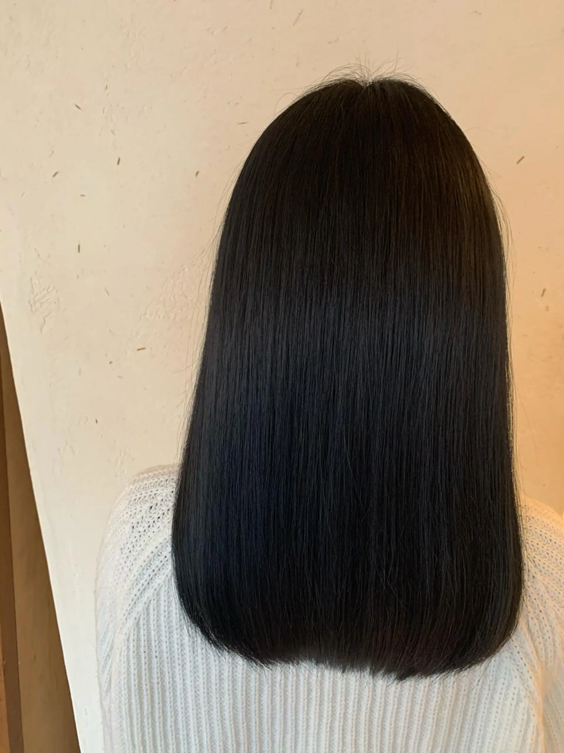 セミロング 近鉄奈良 カラー　うのさくらのヘアスタイル