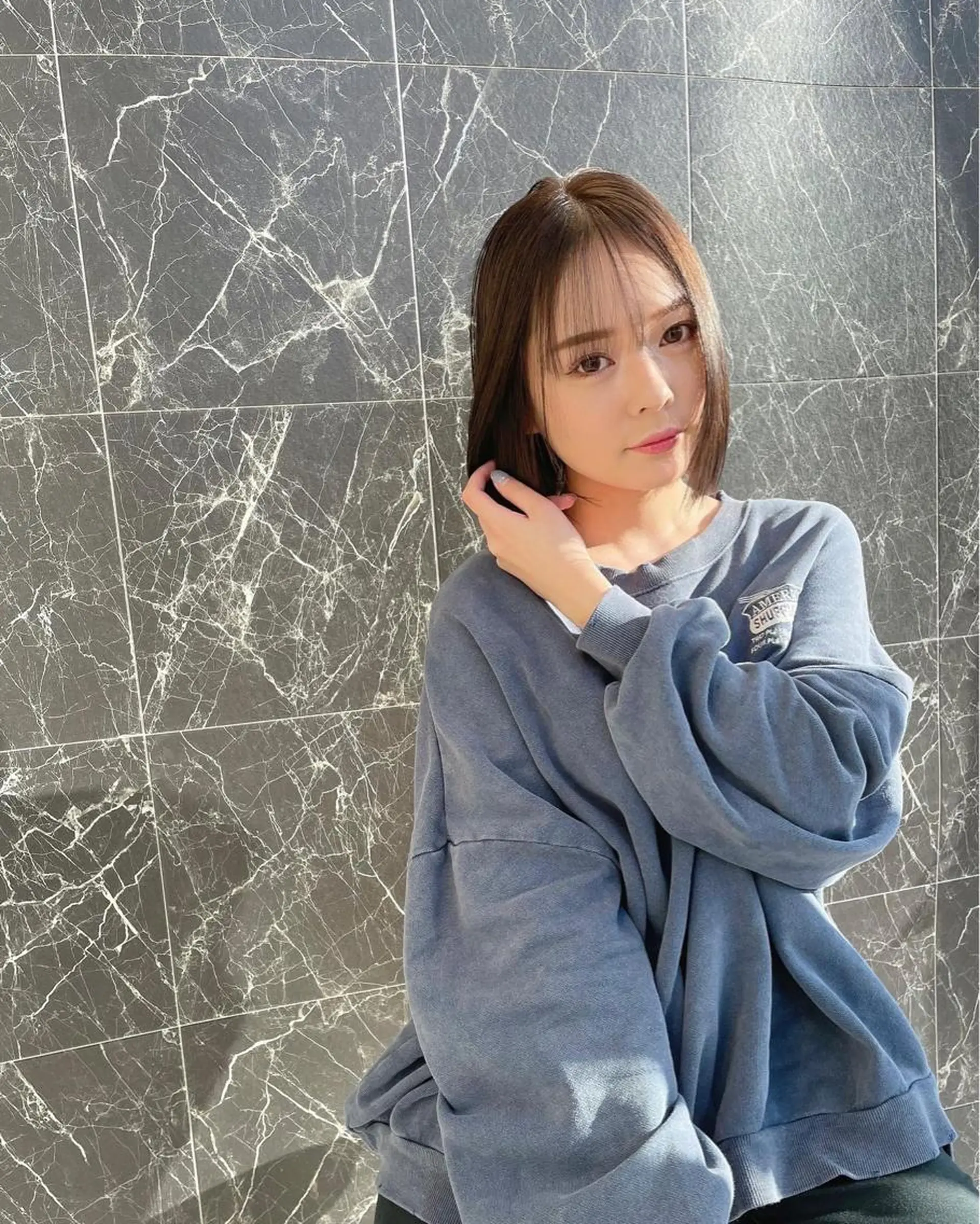 ミディアム カット ヘアカラー チダアキフミ Ash大森のヘアスタイル