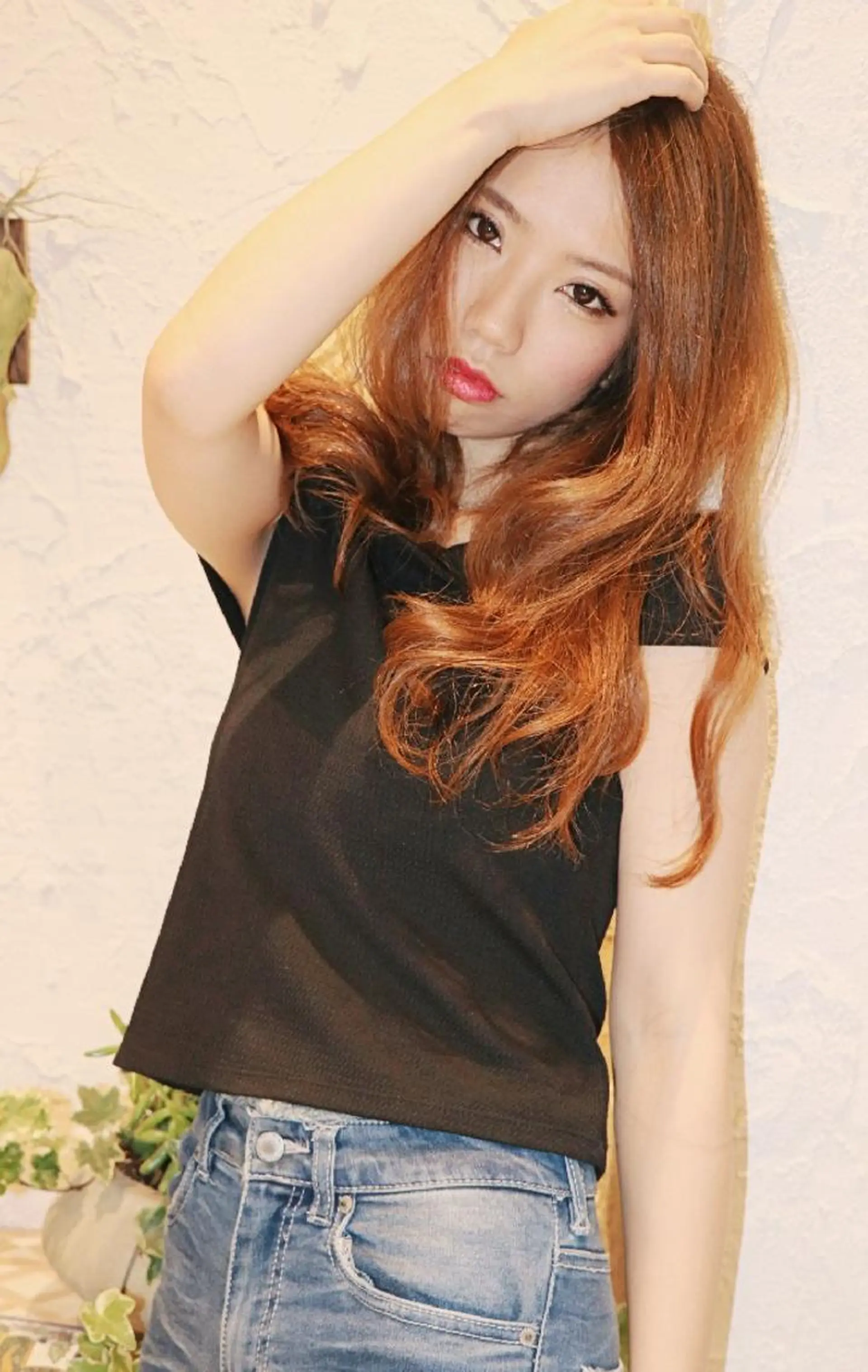 セミロング カラー パーマ セミロングパーマ アディクシーカラー イルミナカラー デジタルパーマ 徳永 博志のヘアスタイル