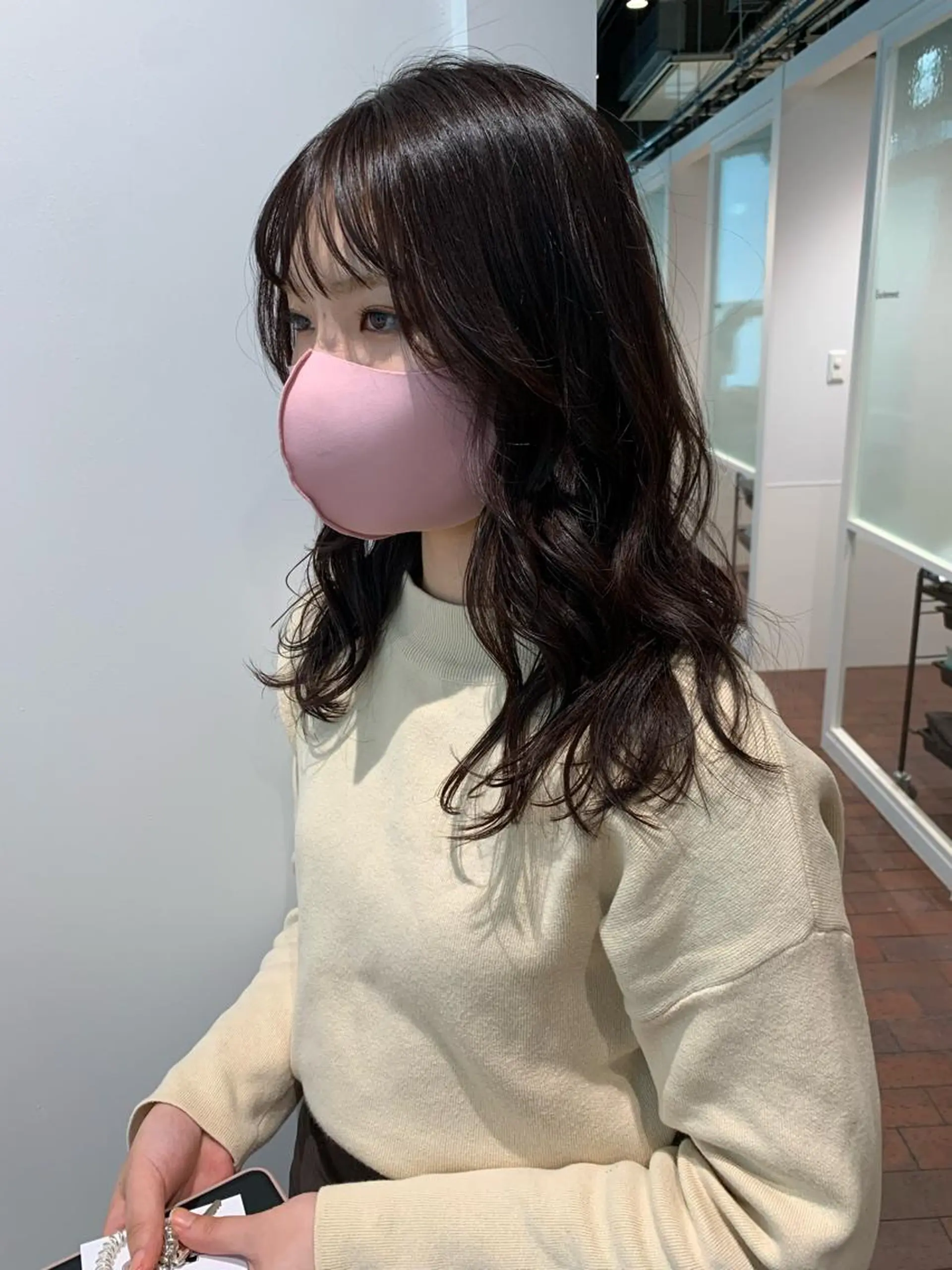 ミディアム カラー カット ヘアカラー トリートメント 片岡 由依のヘアスタイル