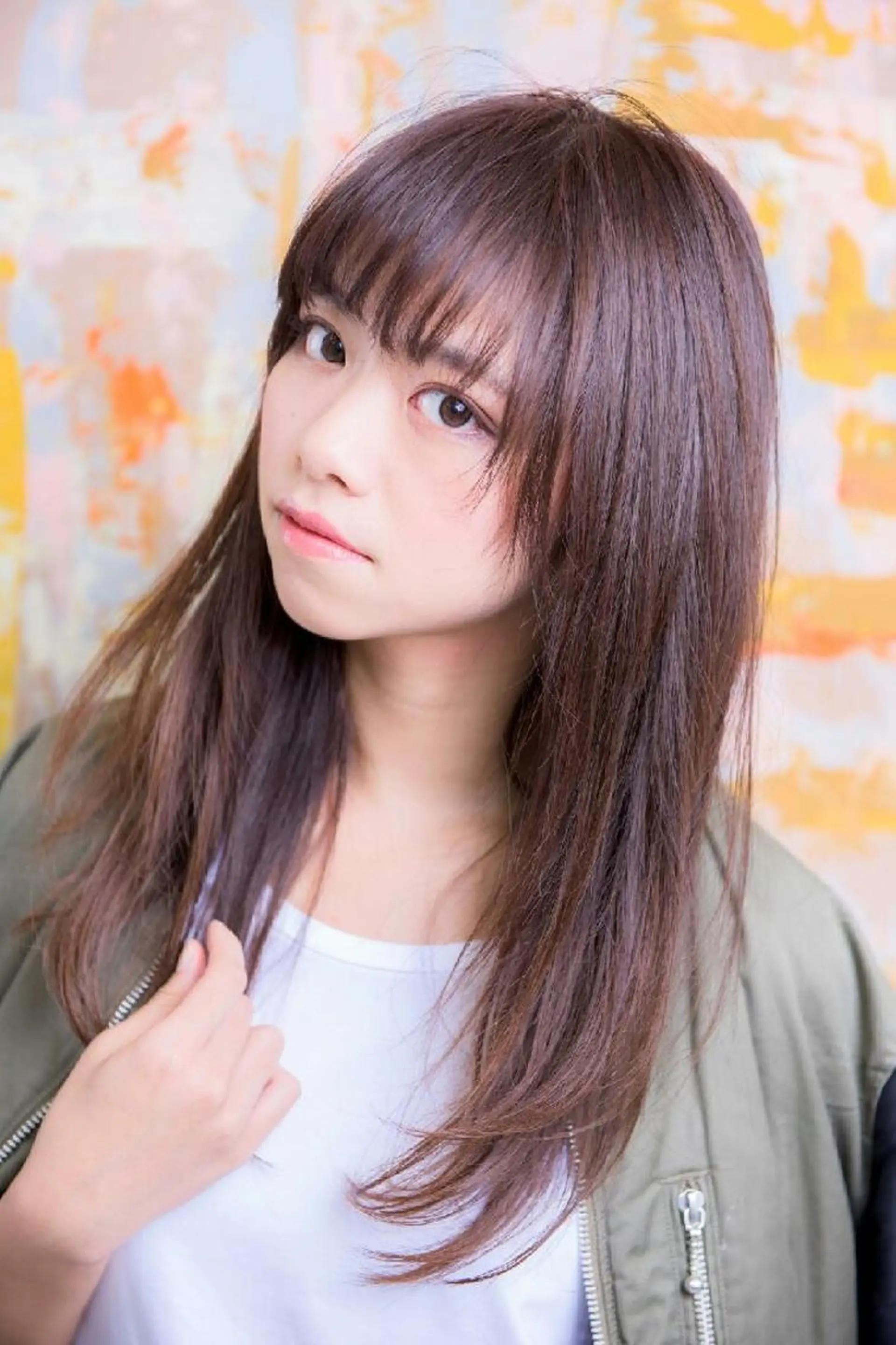 ミディアム セミロング パーマ ヘアアレンジ カラー 前田 裕介のヘアスタイル
