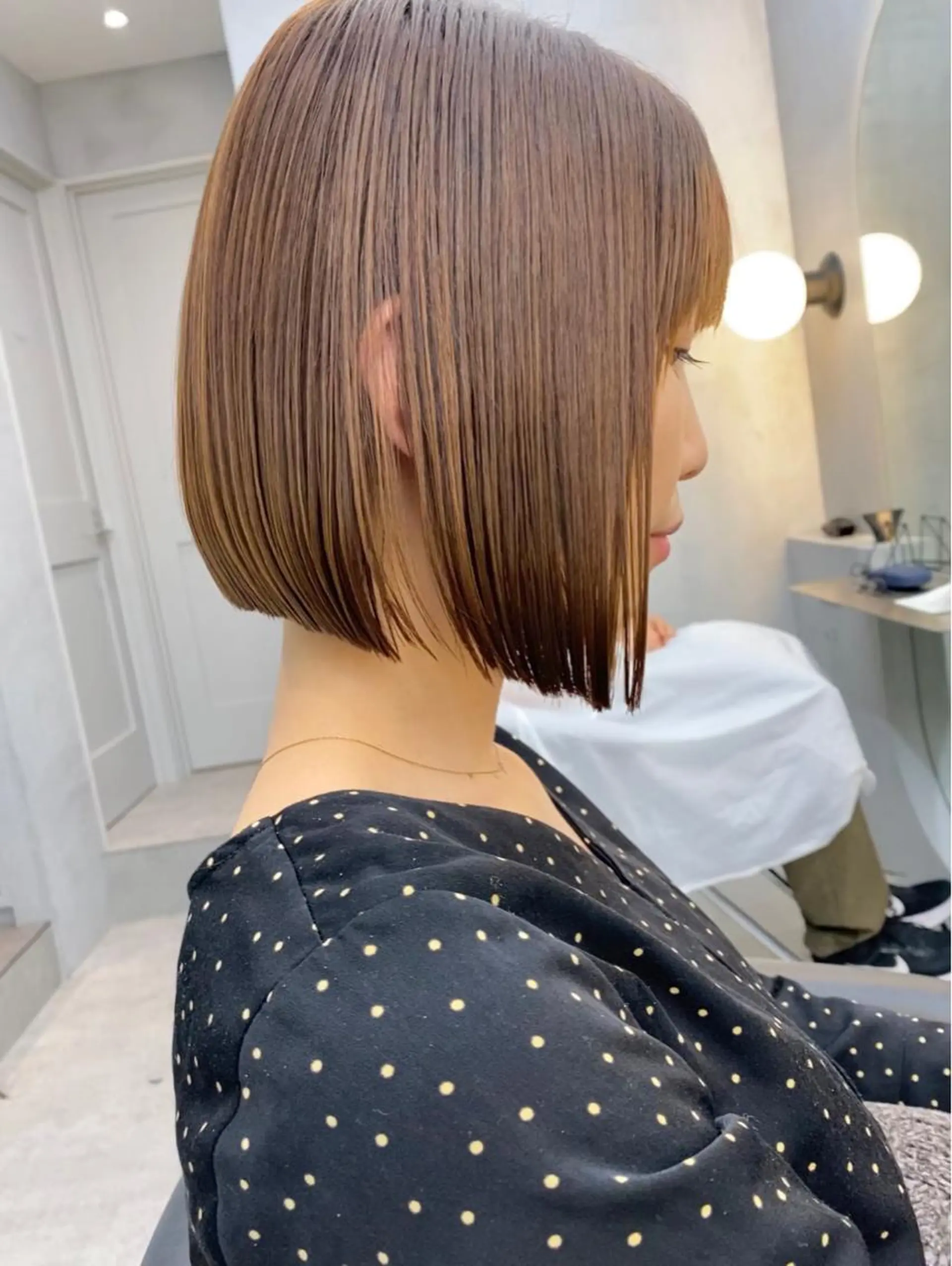 セミロング カラー カット ヘアカラー トリートメント 顔周り/ブリーチなし /縮毛矯正🫧伊勢のヘアスタイル