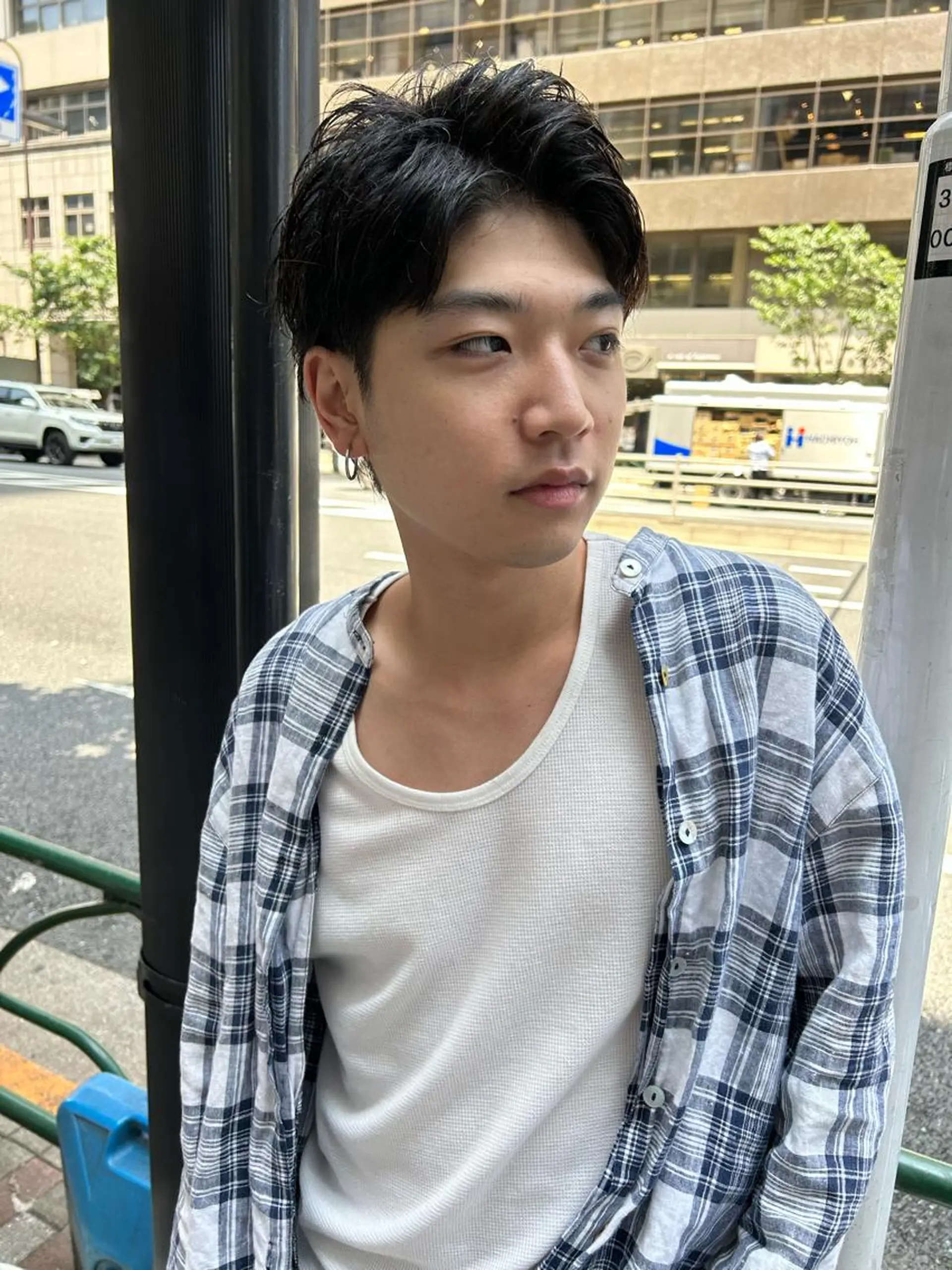 ショート メンズ メンズブリーチ メンズハイライト メンズインナーカラー メンズパーマ プードルパーマ カット 💈メンズ短髪特化 ✂︎伊藤大輝💈のヘアスタイル