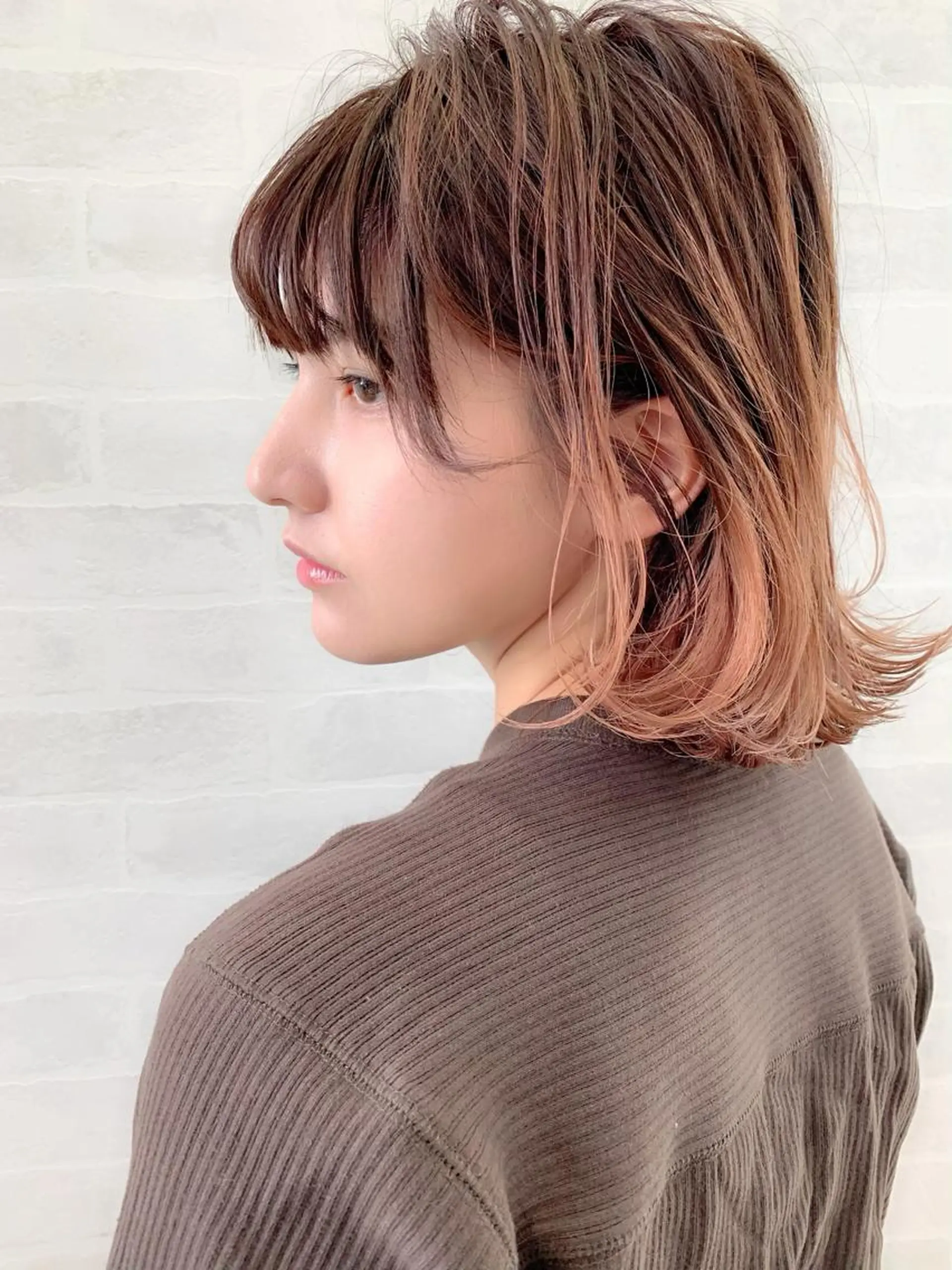 ミディアム カラー カット ヘアカラー トリートメント 村山 美空のヘアスタイル