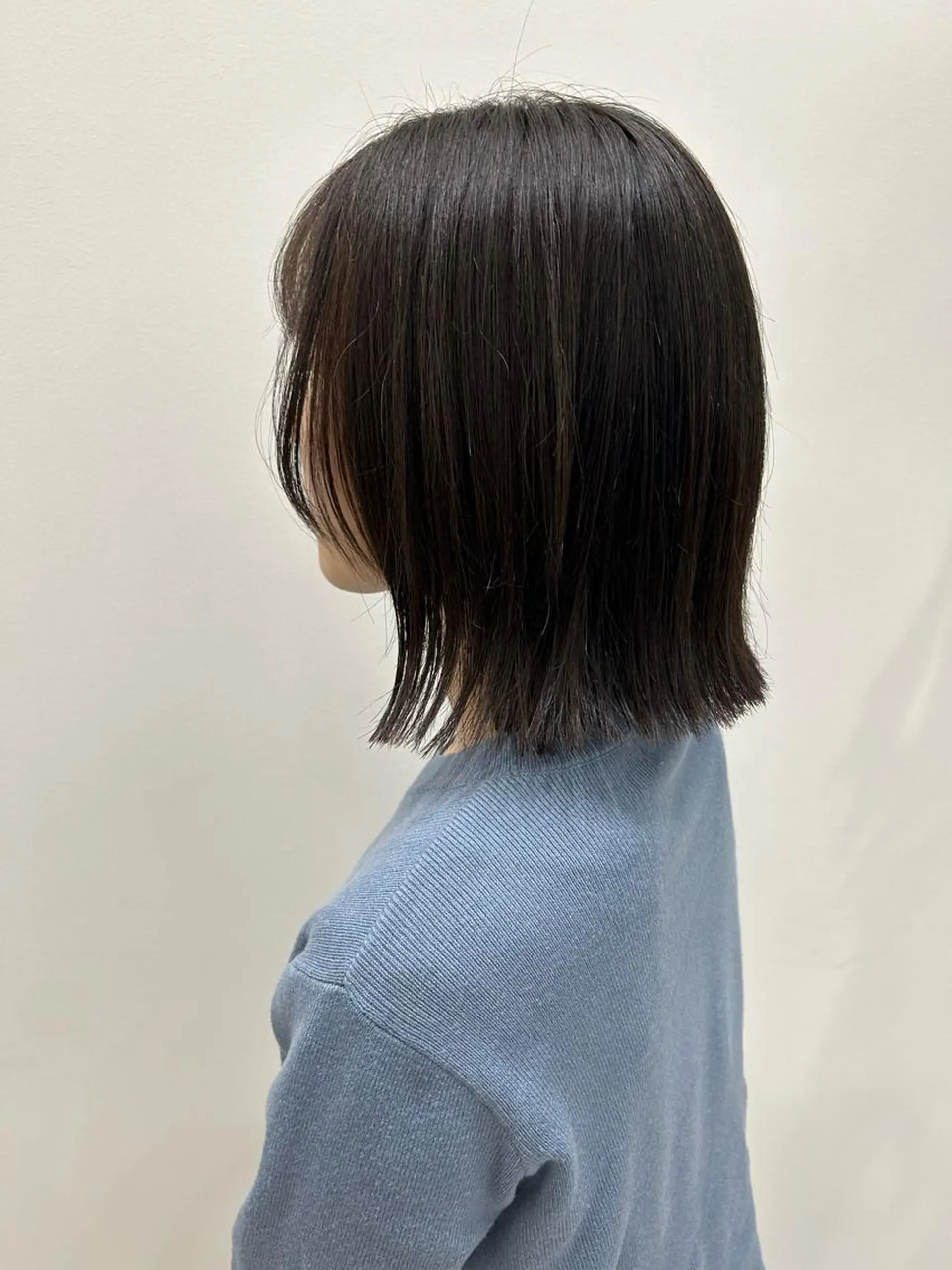 ミディアム 切りっぱなしボブ ボブ 💛🤍U too e’s 鎌倉🧸のヘアスタイル