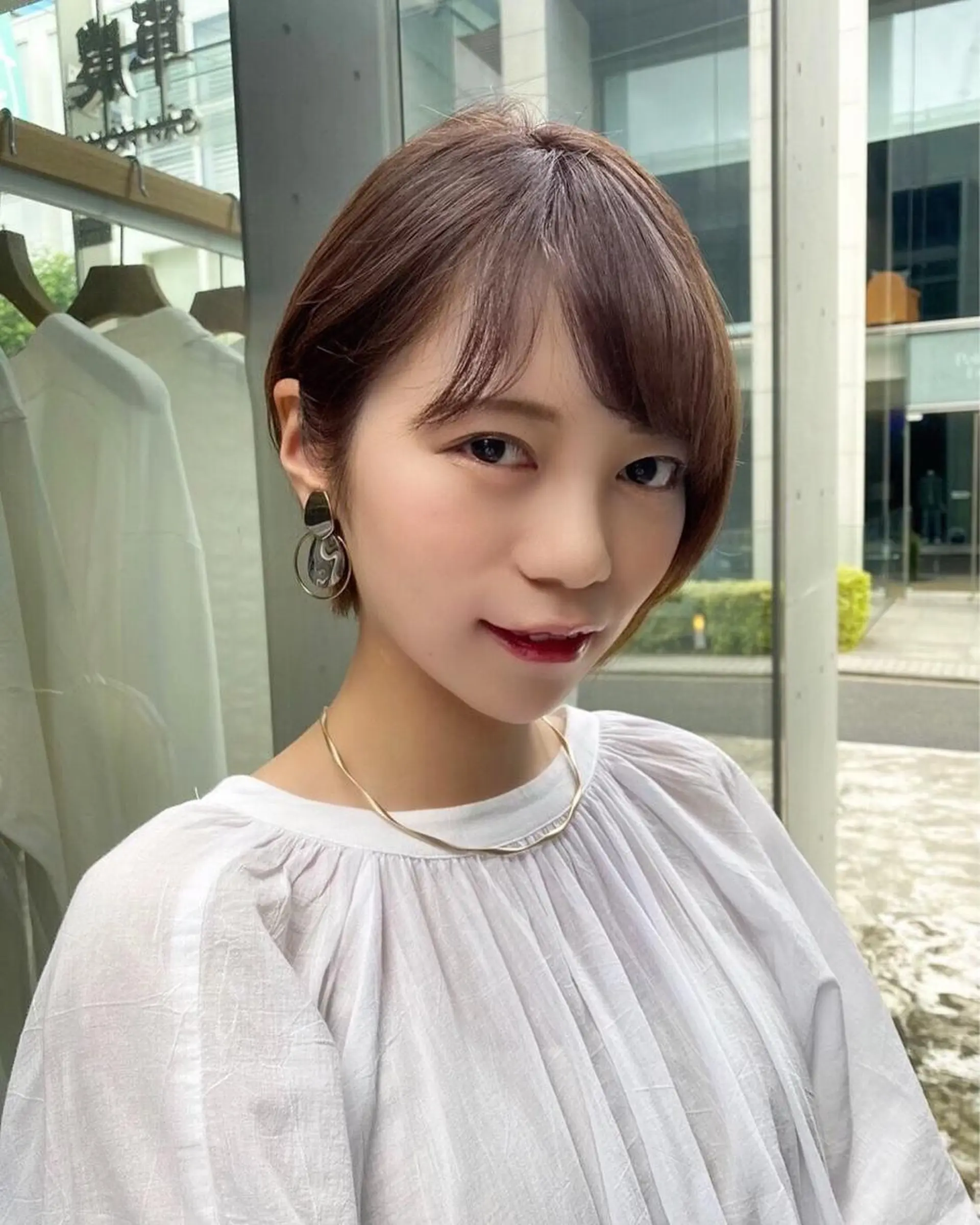 ショート ハンサムショート ボブ ショートヘア ボブ/縮毛矯正/ レイヤー/塚田のヘアスタイル