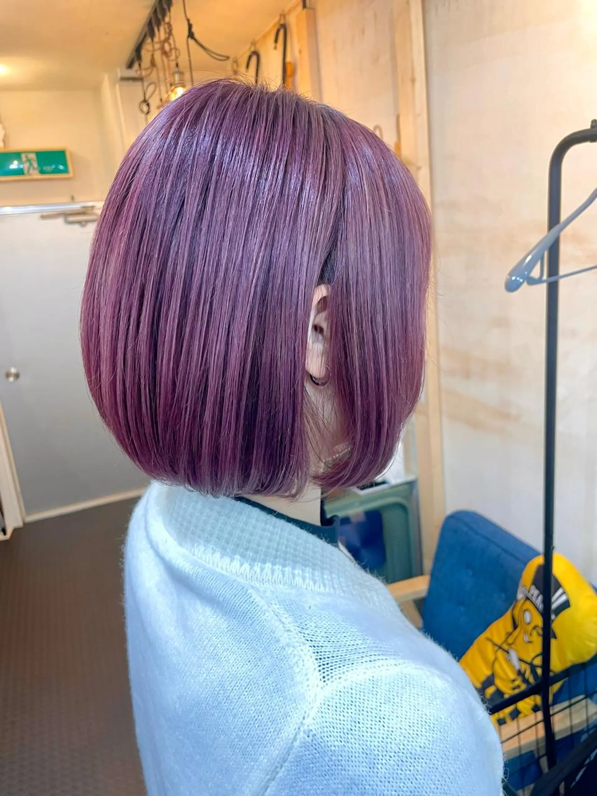 ショート カラー キッズ ハイトーンカラー ピンクカラー バイオレットカラー バイオレットピンク カット ヘアカラー トリートメント 水素トリートメント／ 髪質改善/ナカノメのヘアスタイル