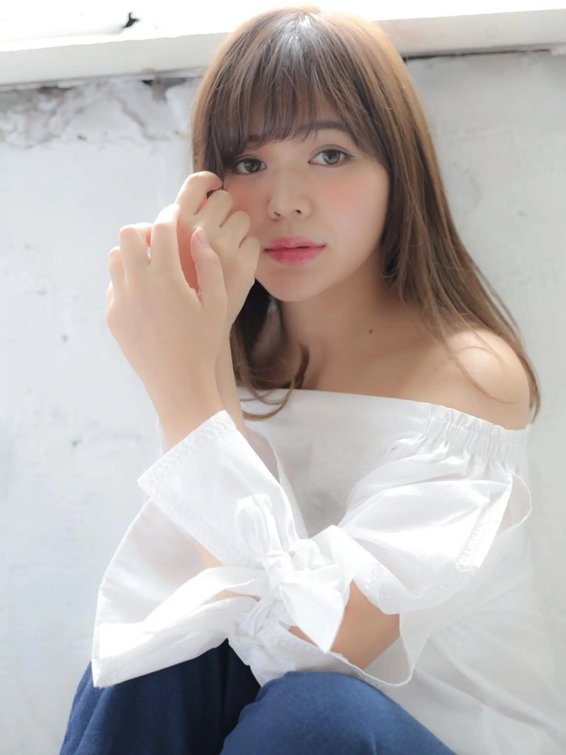 ミディアム カラー パーマ 野崎 ひかりのヘアスタイル